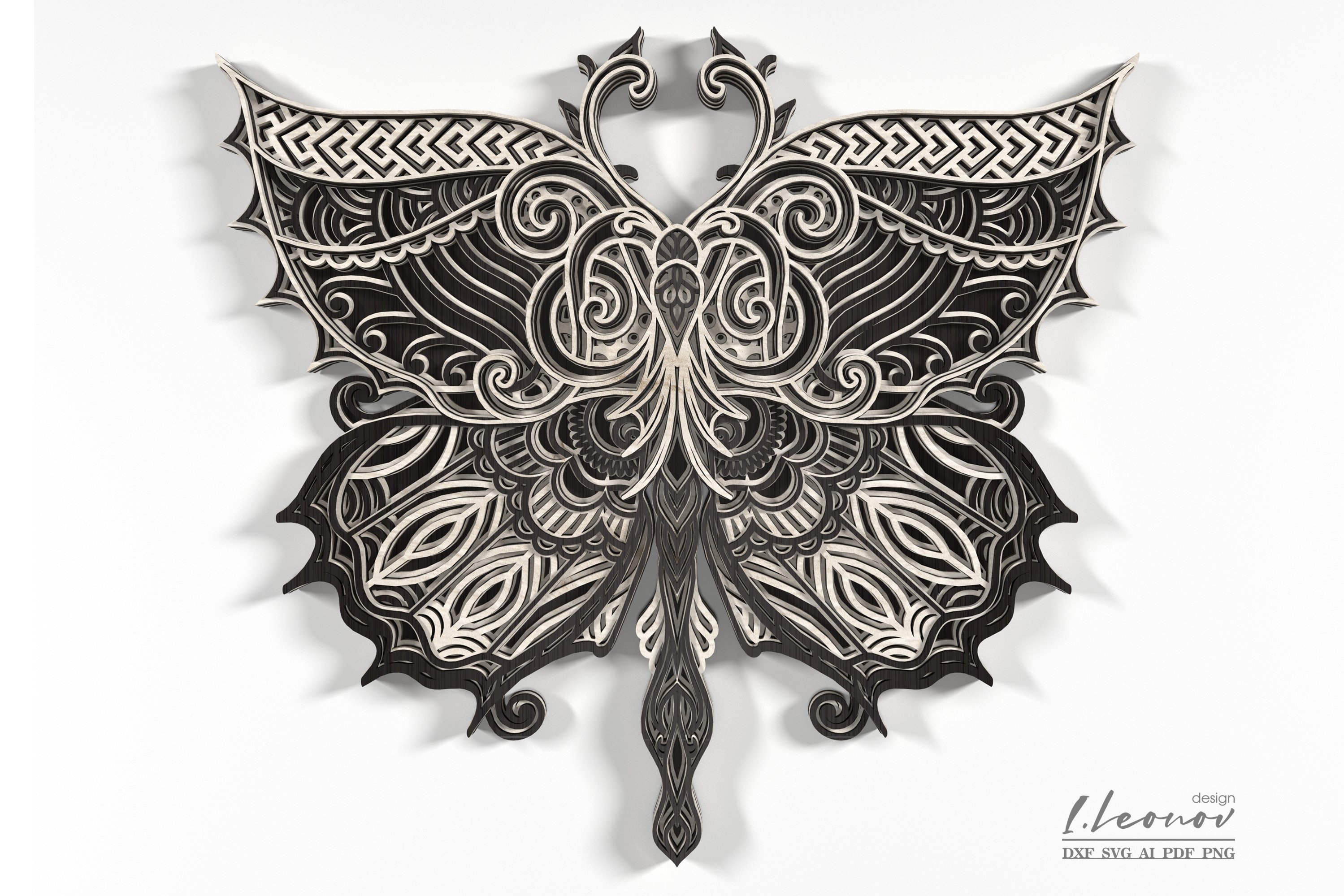 Butterfly laser cut file, Mandala DXF file, DXF File (1089434) Laser