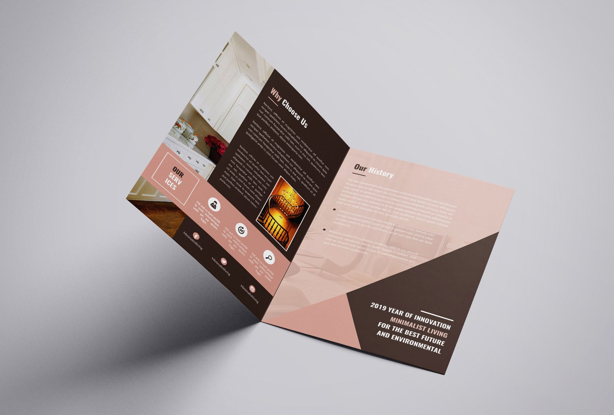 Interior Design Bifold Brochure (321565) Brochures Design Bundles