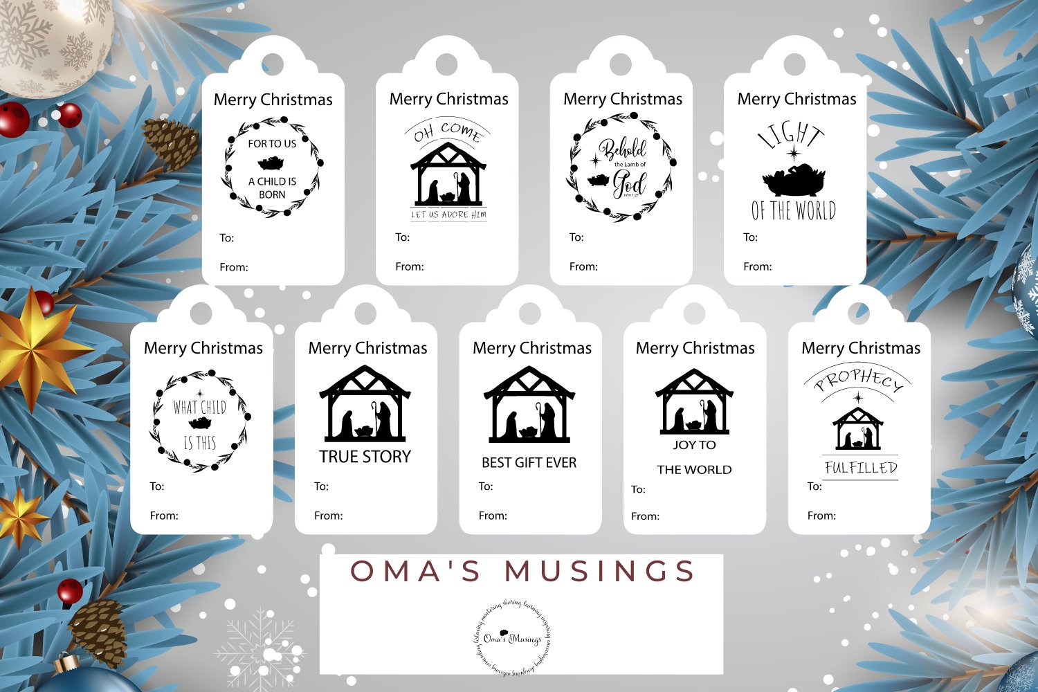 Christian Christmas Gift Tags SVG Cut File/Print Then Cut christian-christmas-gift-tags-svg-cut-file-print-then-cut