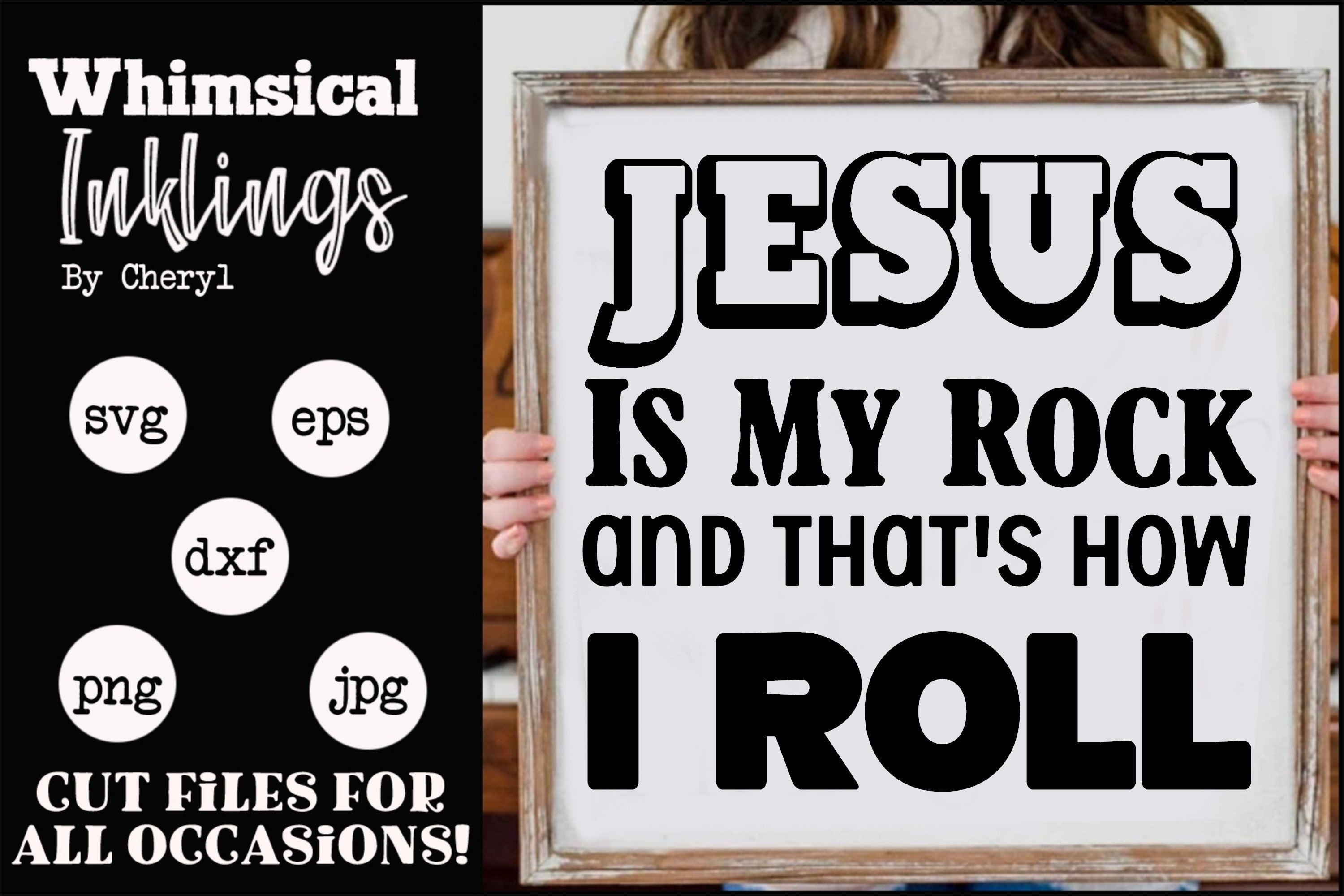 Jesus Is My Rock SVG (404736) | Cut Files | Design Bundles