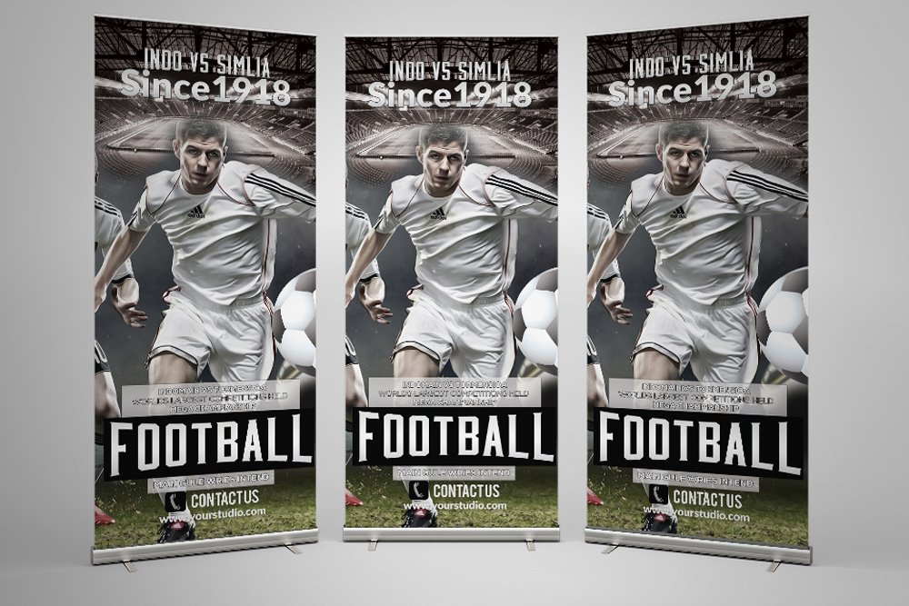 Football Sport Roll up Banner (130043) | Presentation Templates ...