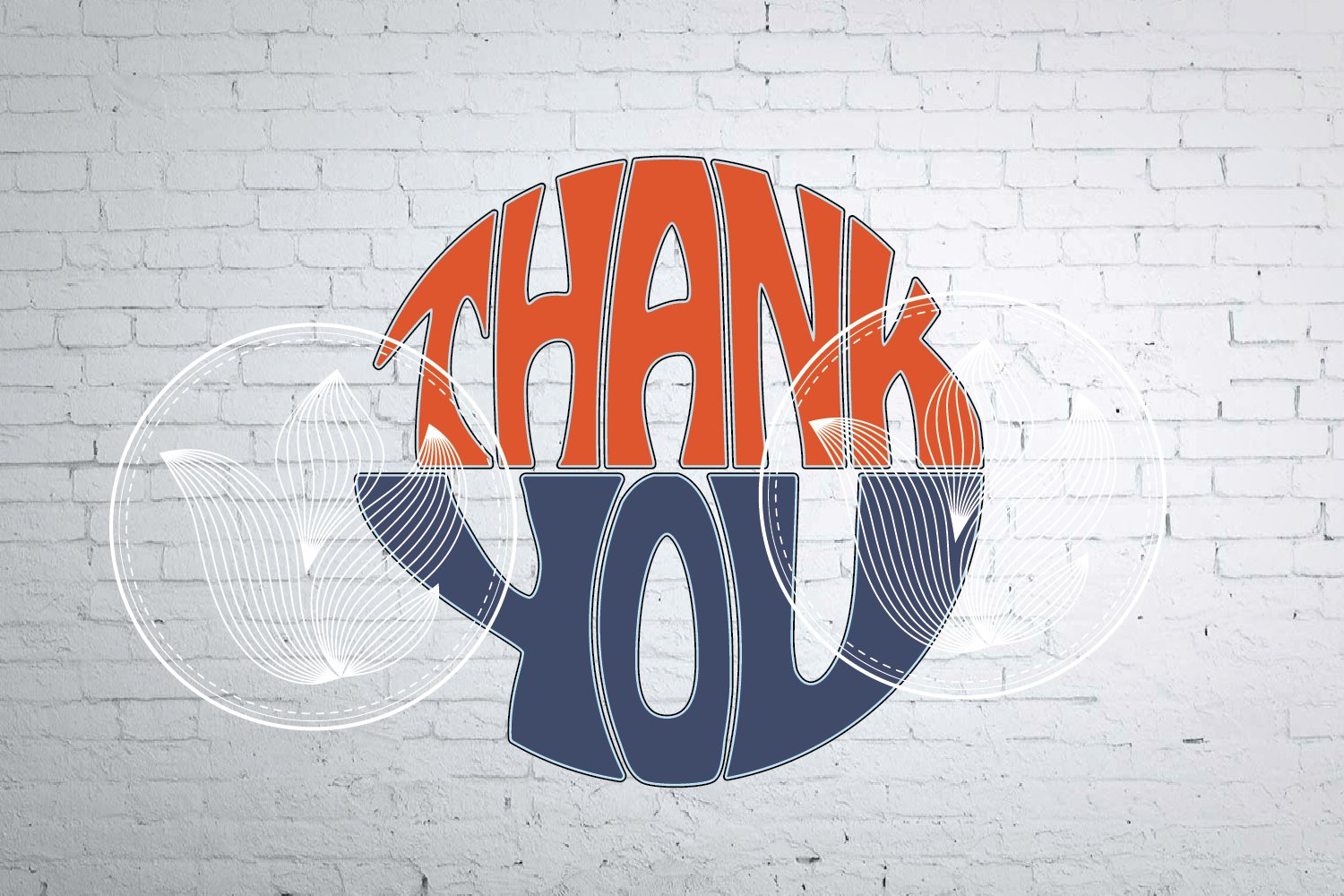 Digital Thank you Word Art in Round shape, png, eps, svg (113733