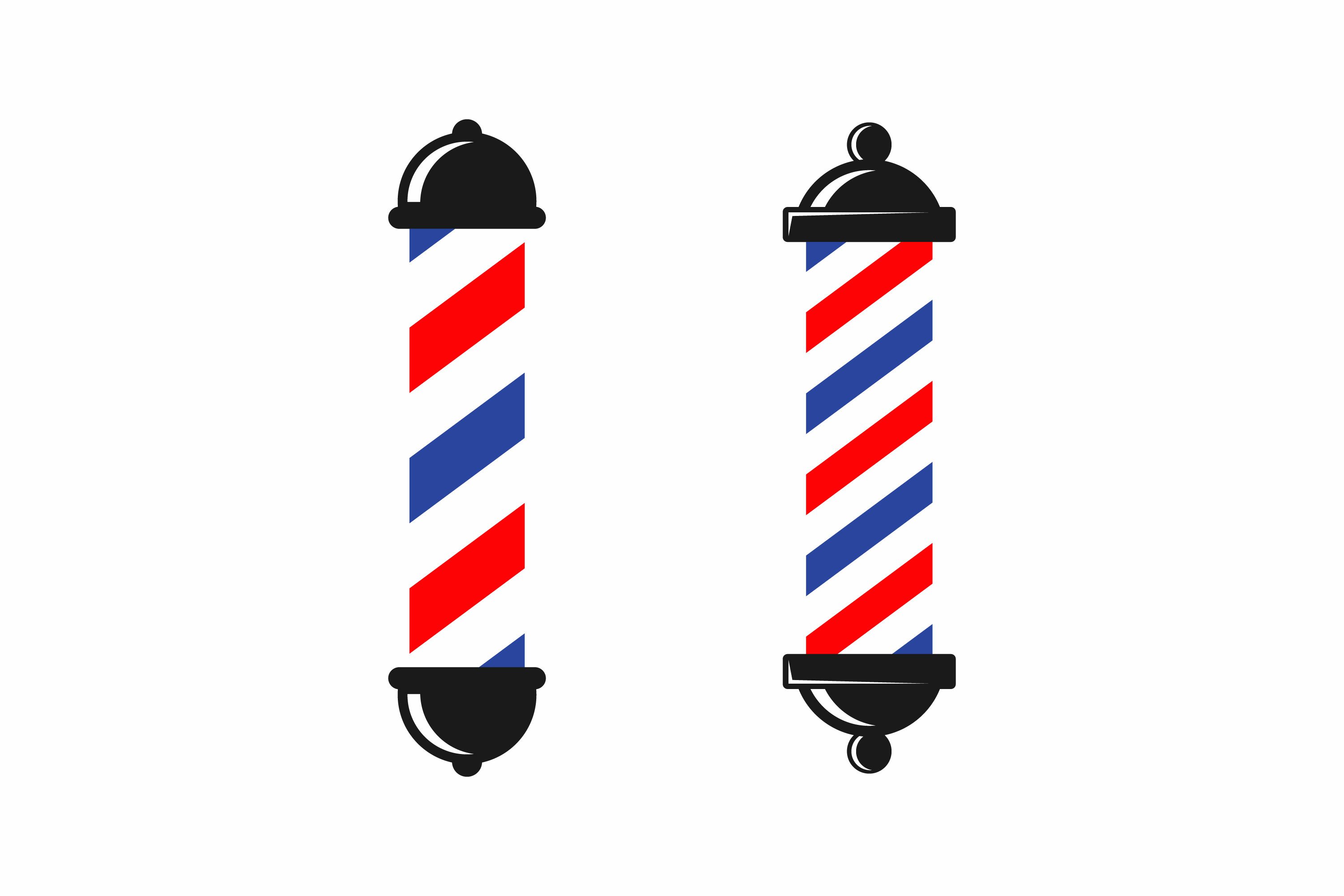barbershop pole vector illustration, image size:3000x2000