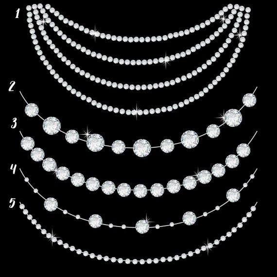 Diamond Strands Clipart (48624) Illustrations Design Bundles