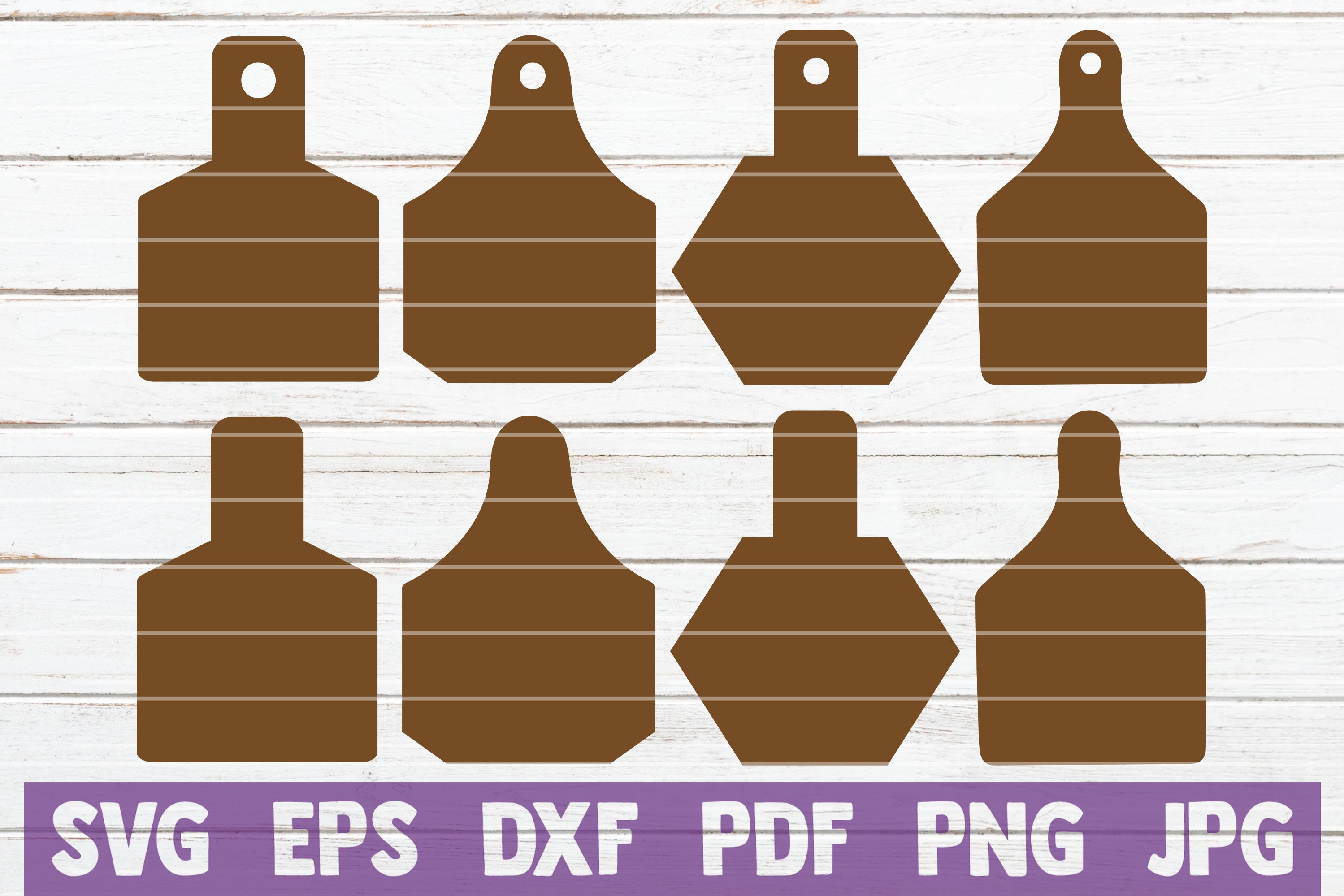 Cow Tags (229524) | Cut Files | Design Bundles