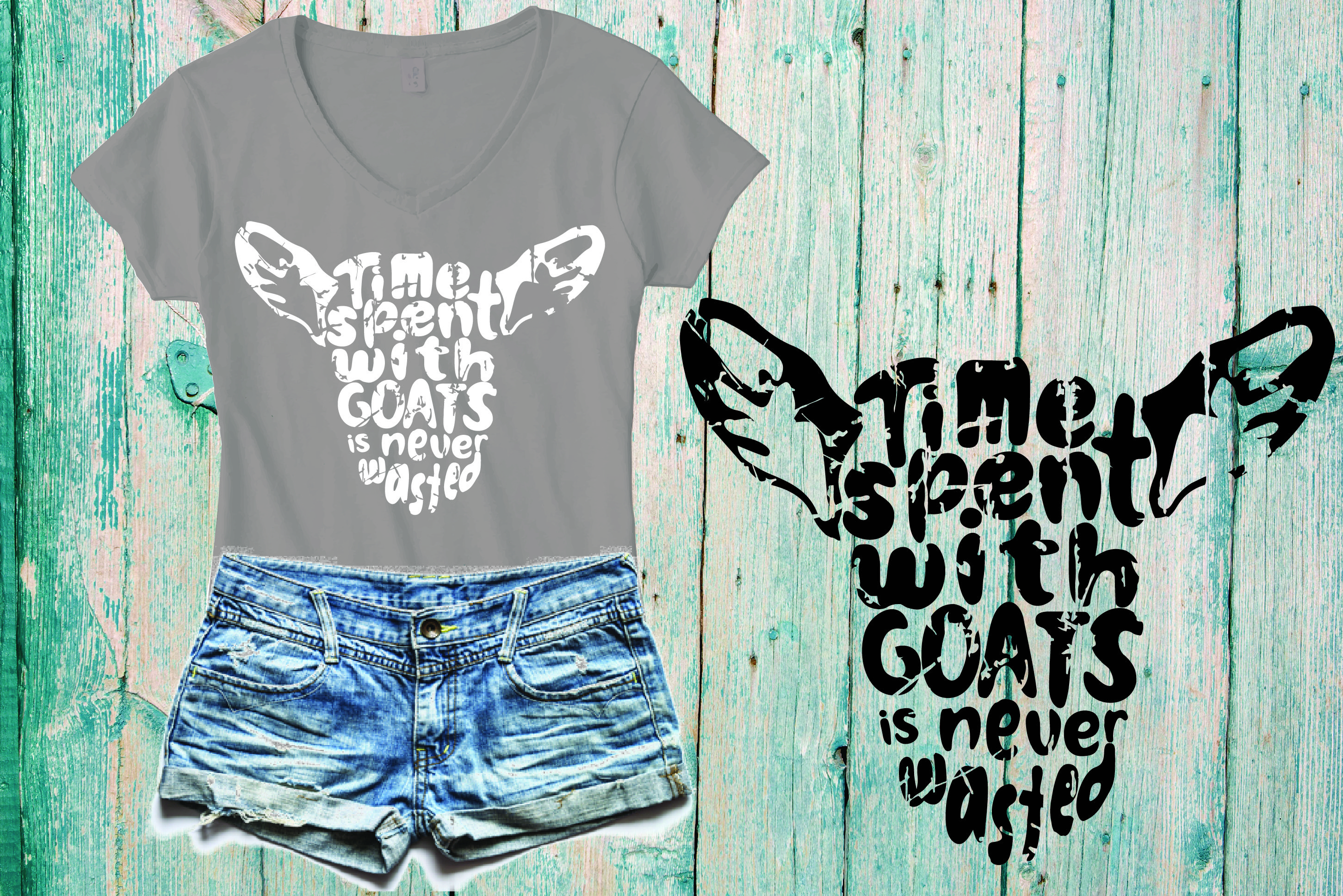 Time spent with goats is never wasted ,goat svg,213sv (115490) SVGs