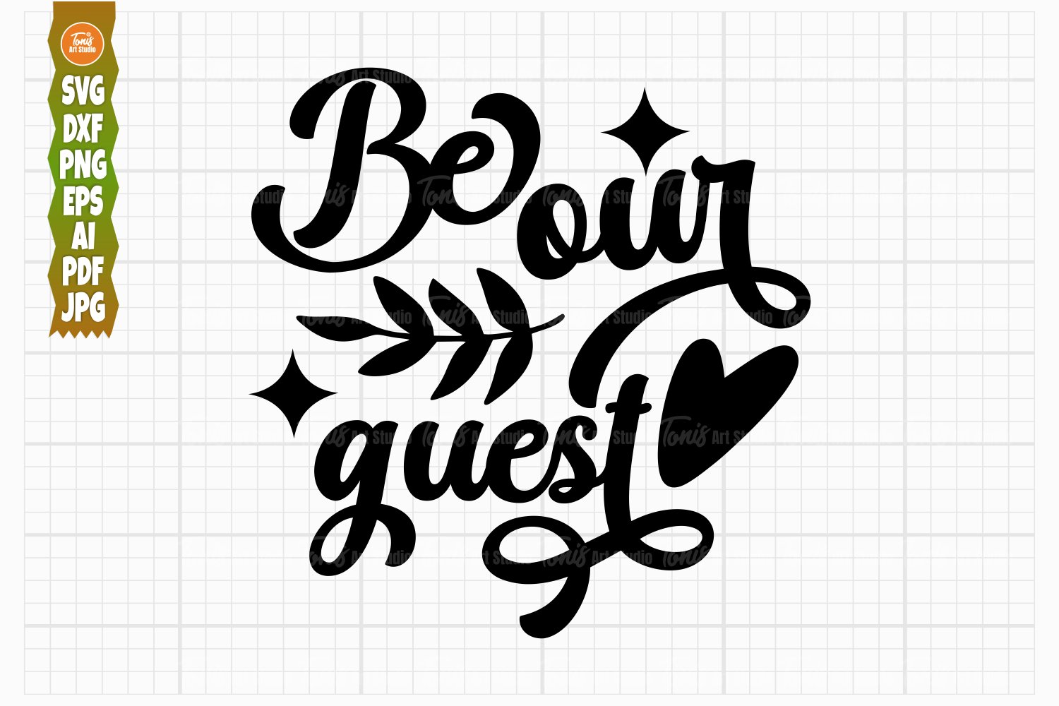 Drawing & Illustration Art & Collectibles Be Our Guest Sign svg dxf