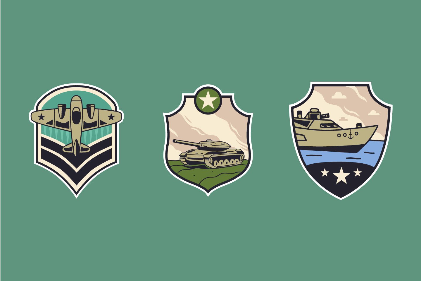 Military Badge illustrations