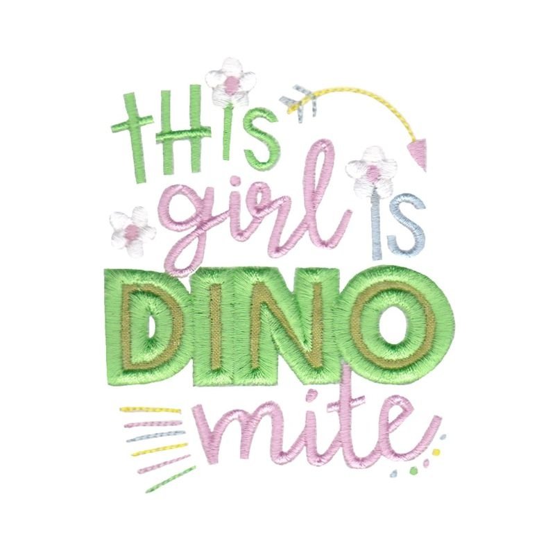 Dinosaur Girl Applique - 12 Machine Embroidery Designs (221889 ...