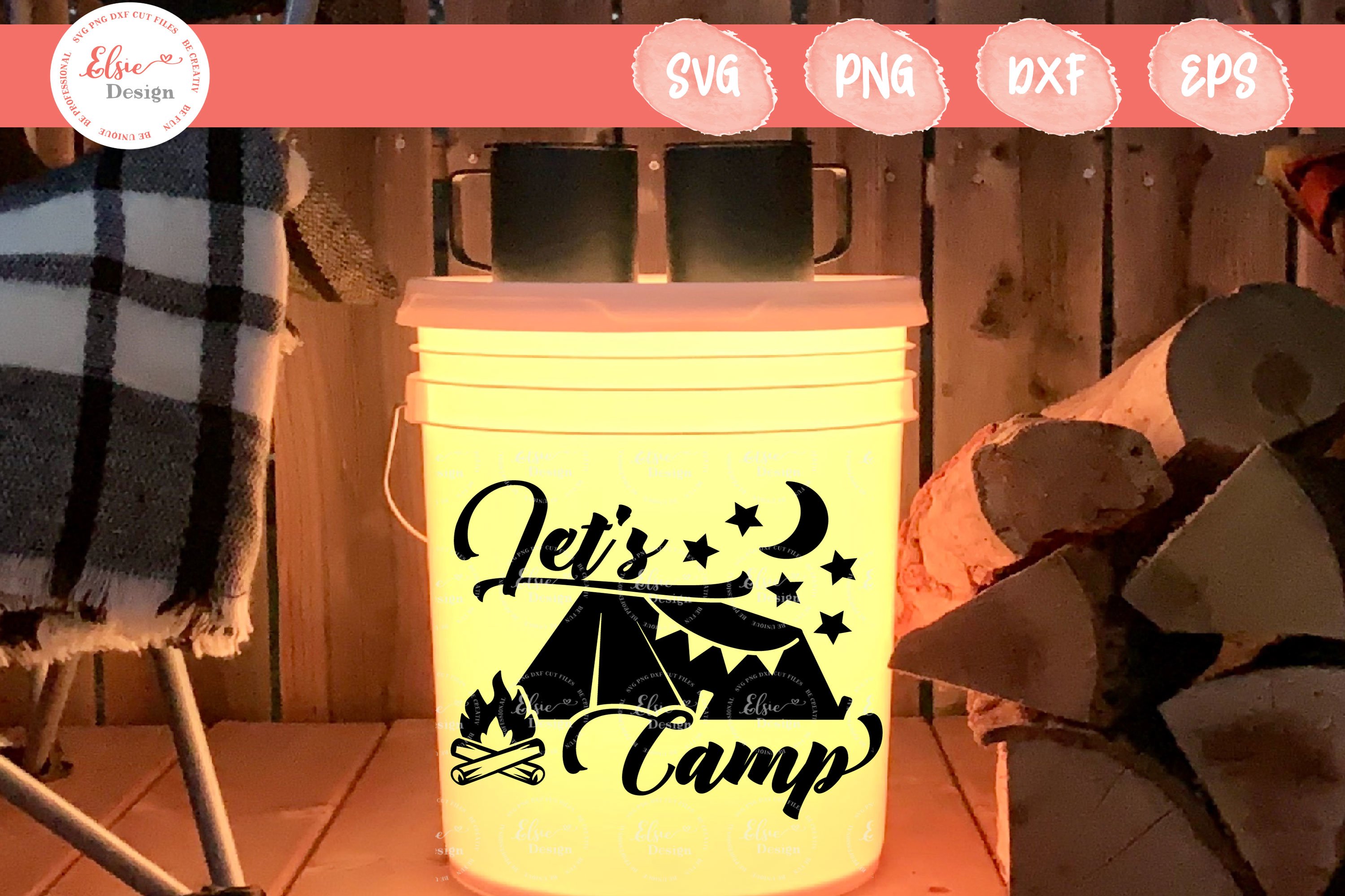 Camping Bucket Camping SVG Cut Files (672099) Cut Files Design