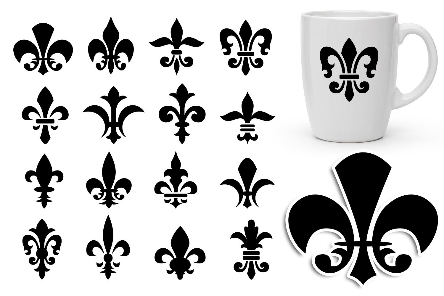 Fleur de lis silhouette graphics illustration fleur-de-lis-silhouette-graphics-illustration