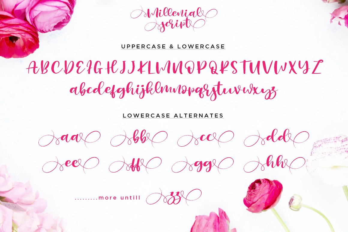 Millenial Script Modern Calligraphy (731909) | Handwritten | Font Bundles