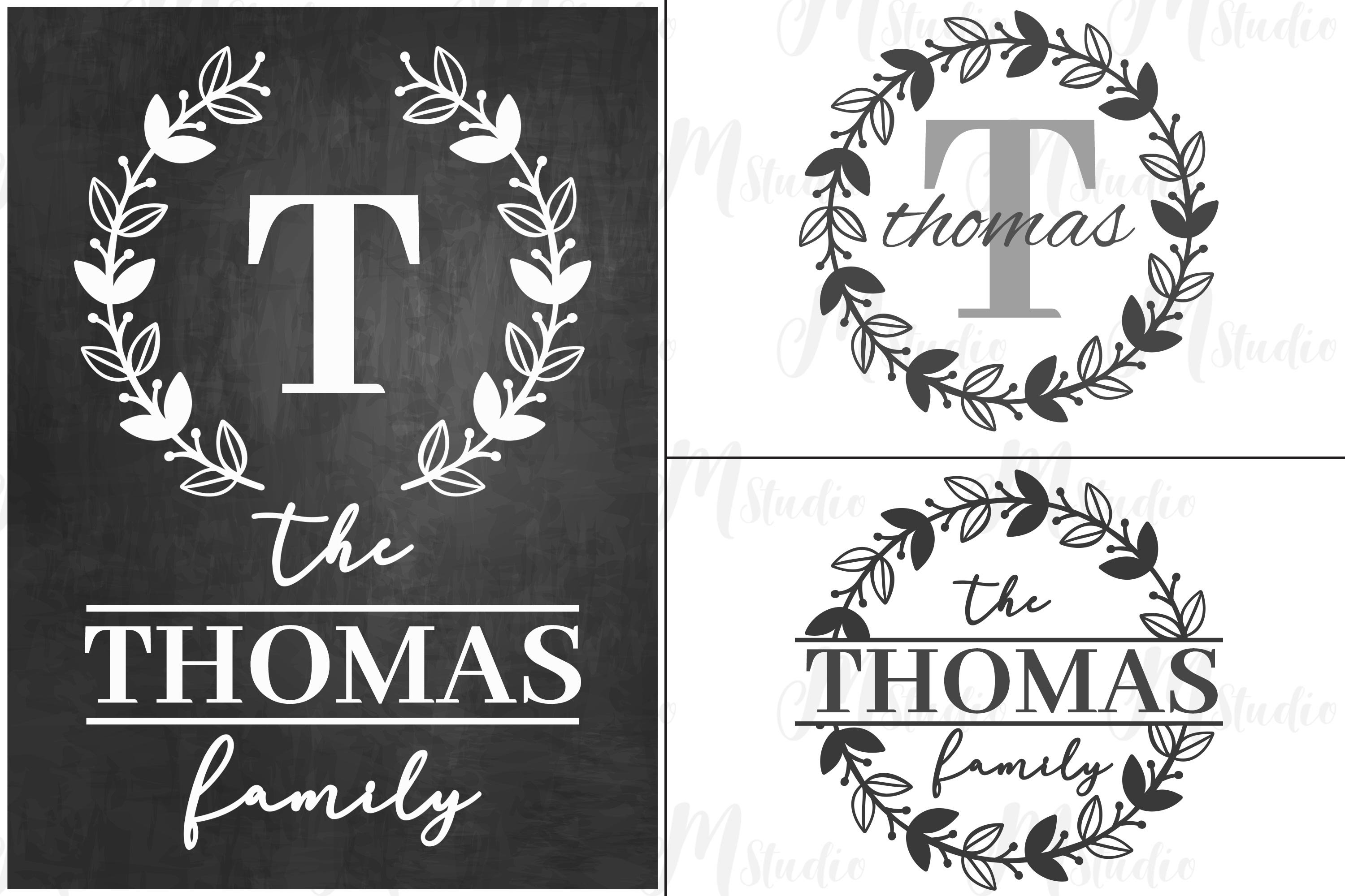 Download Family Monogram Wreath SVG Bundle. (907105) | Cut Files ...