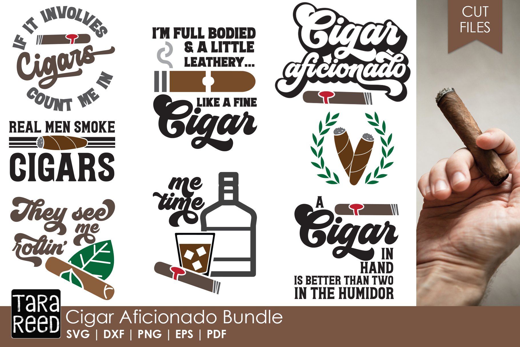 Cigar Aficionado Bundle (145057) Cut Files Design Bundles