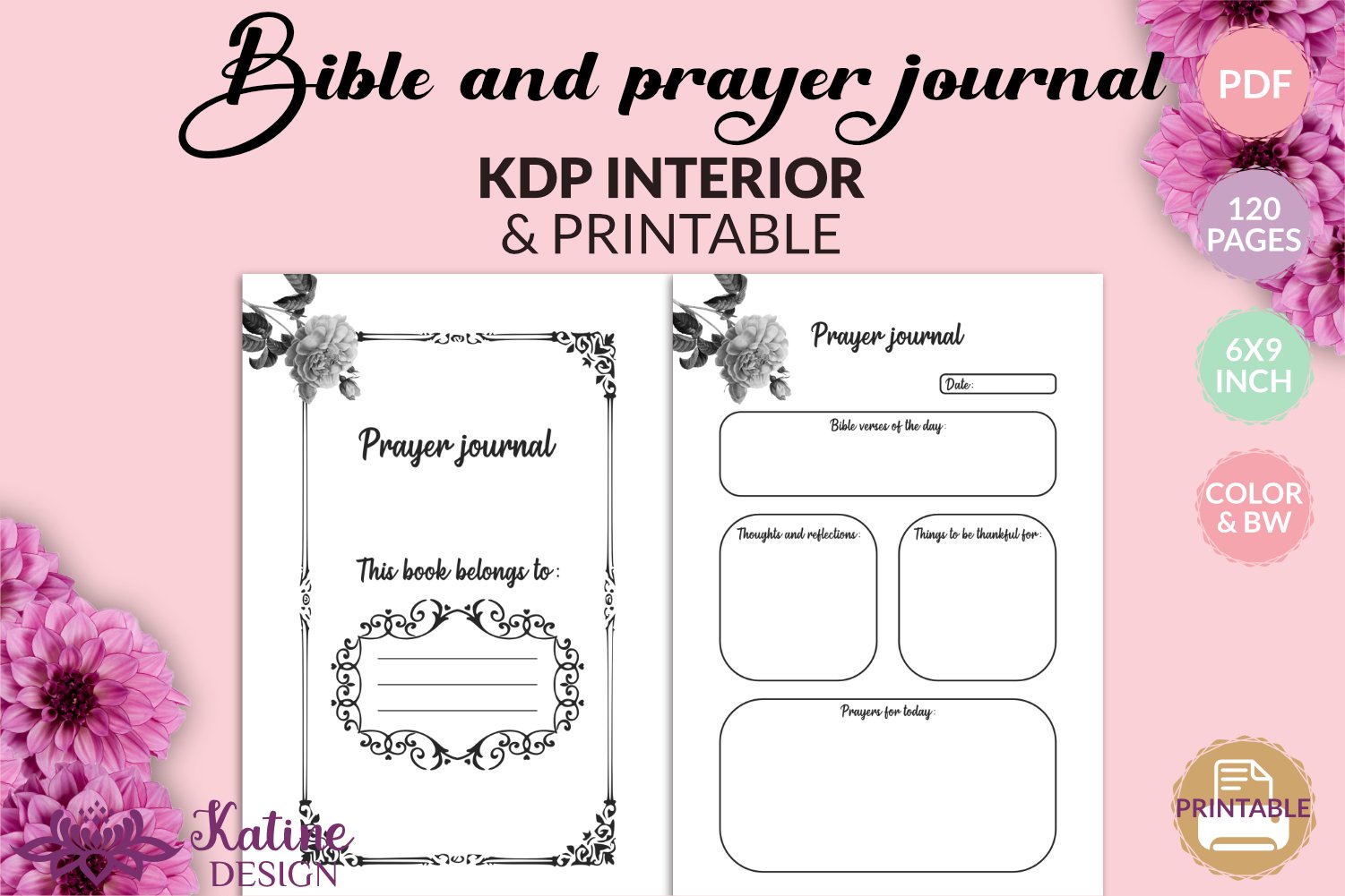 bible-study-journal-and-prayer-printable-pdf-kdp-template for Free Printable Prayer Journal Pdf Bible Study Journal and Prayer Printable Pdf KDP Template for Free Printable Prayer Journal Pdf