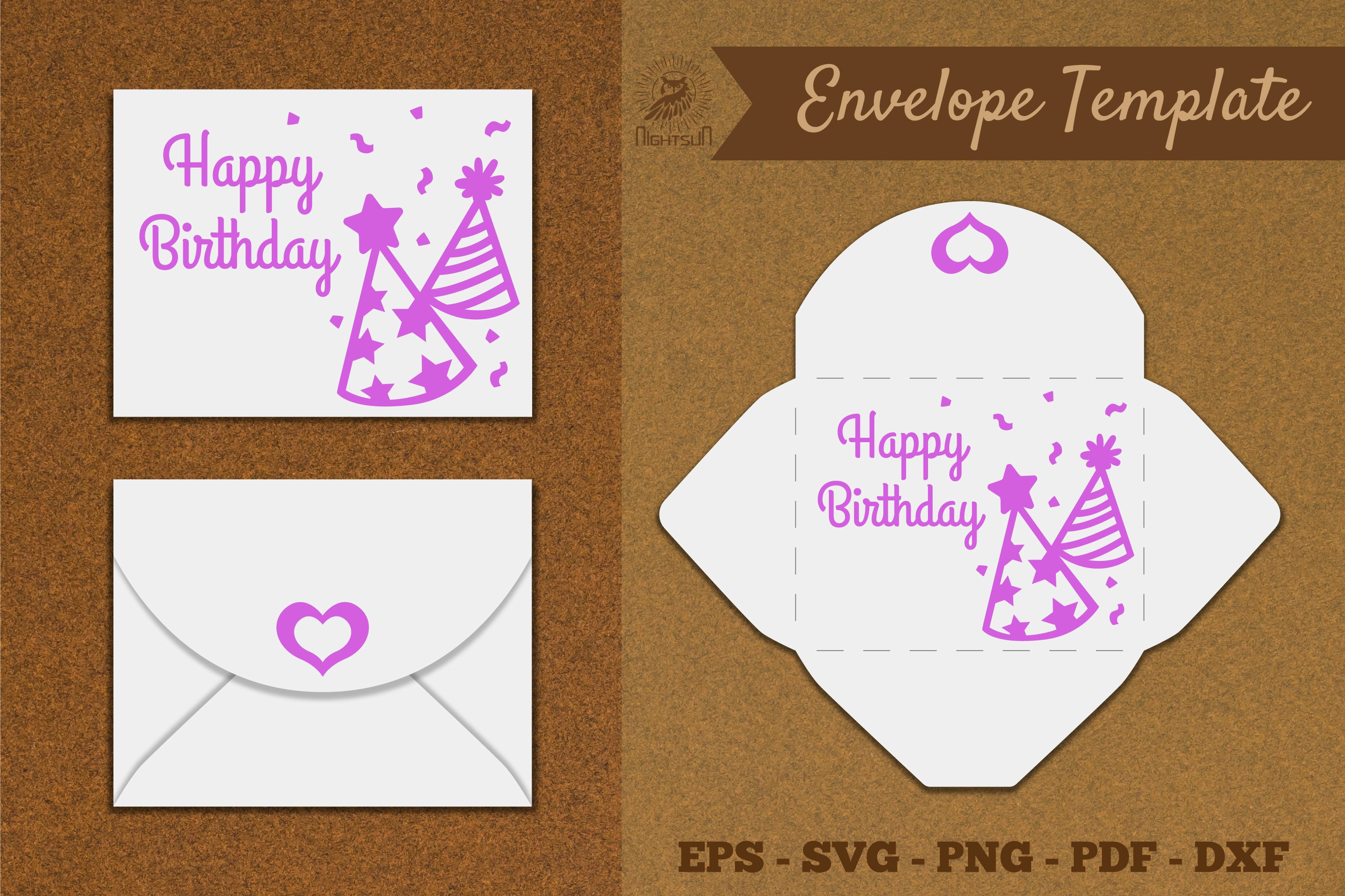 birthday envelope template svg (3211276)