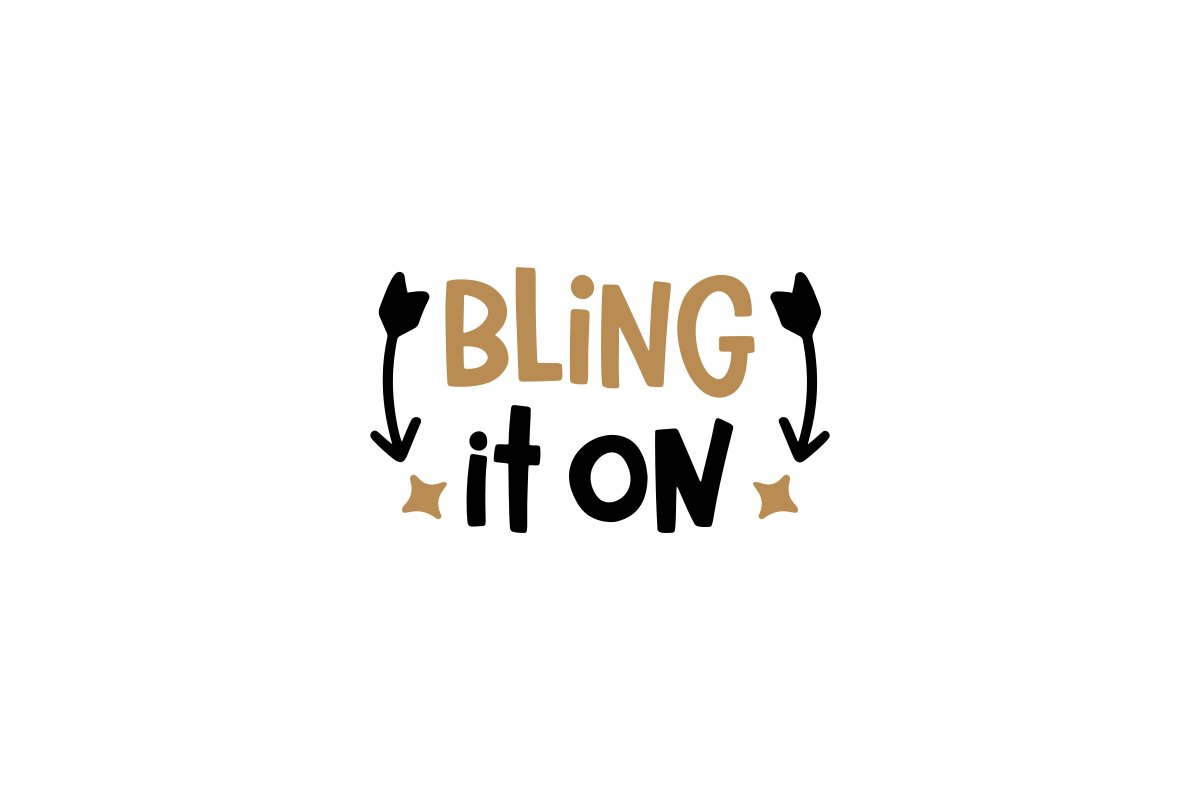 Bling It On SVG Cut File, image size:1200x800