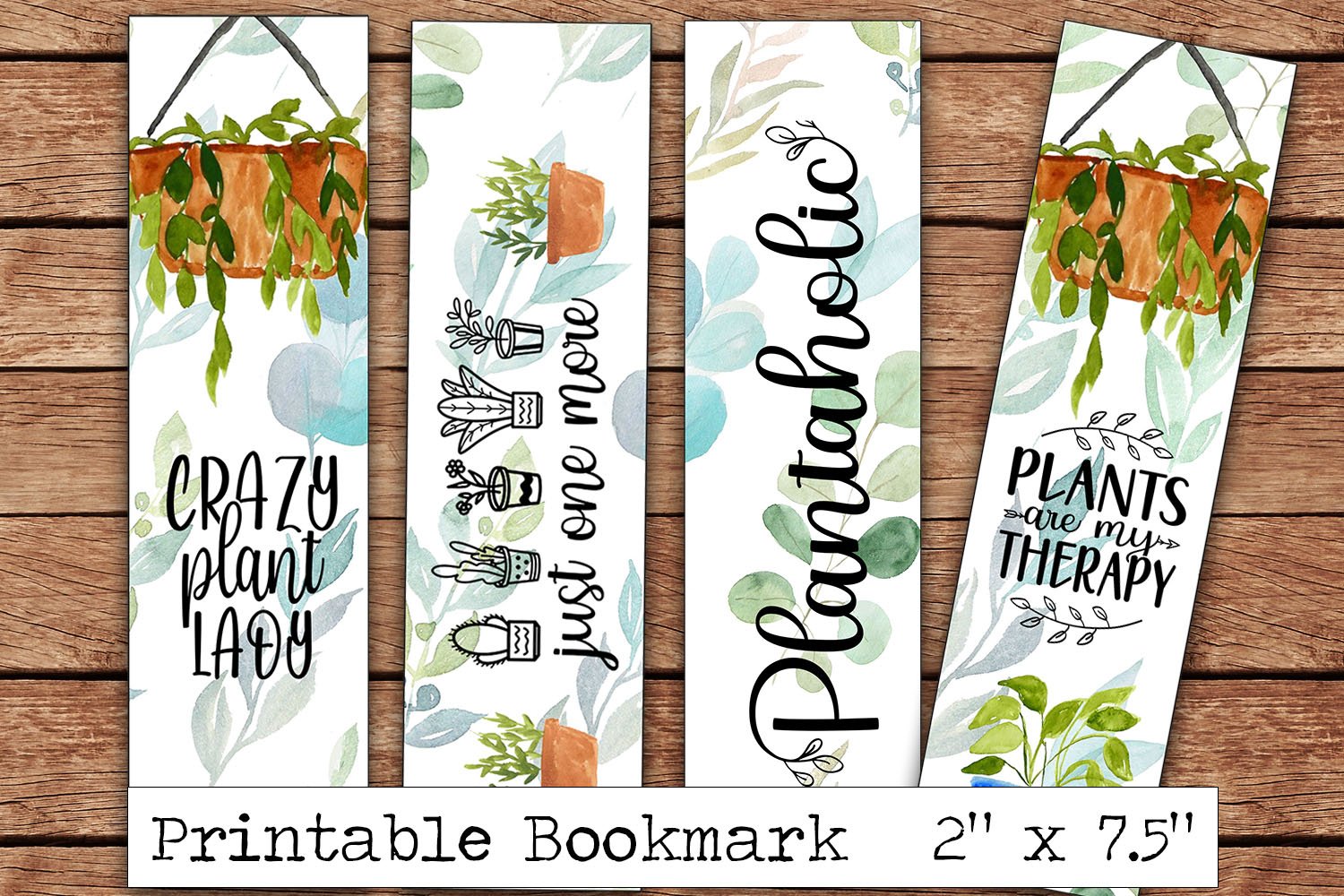 Plant Lady Bookmark printable 2x7.5 reading book lover plant-lady-bookmark-printable-2x7-5-reading-book-lover