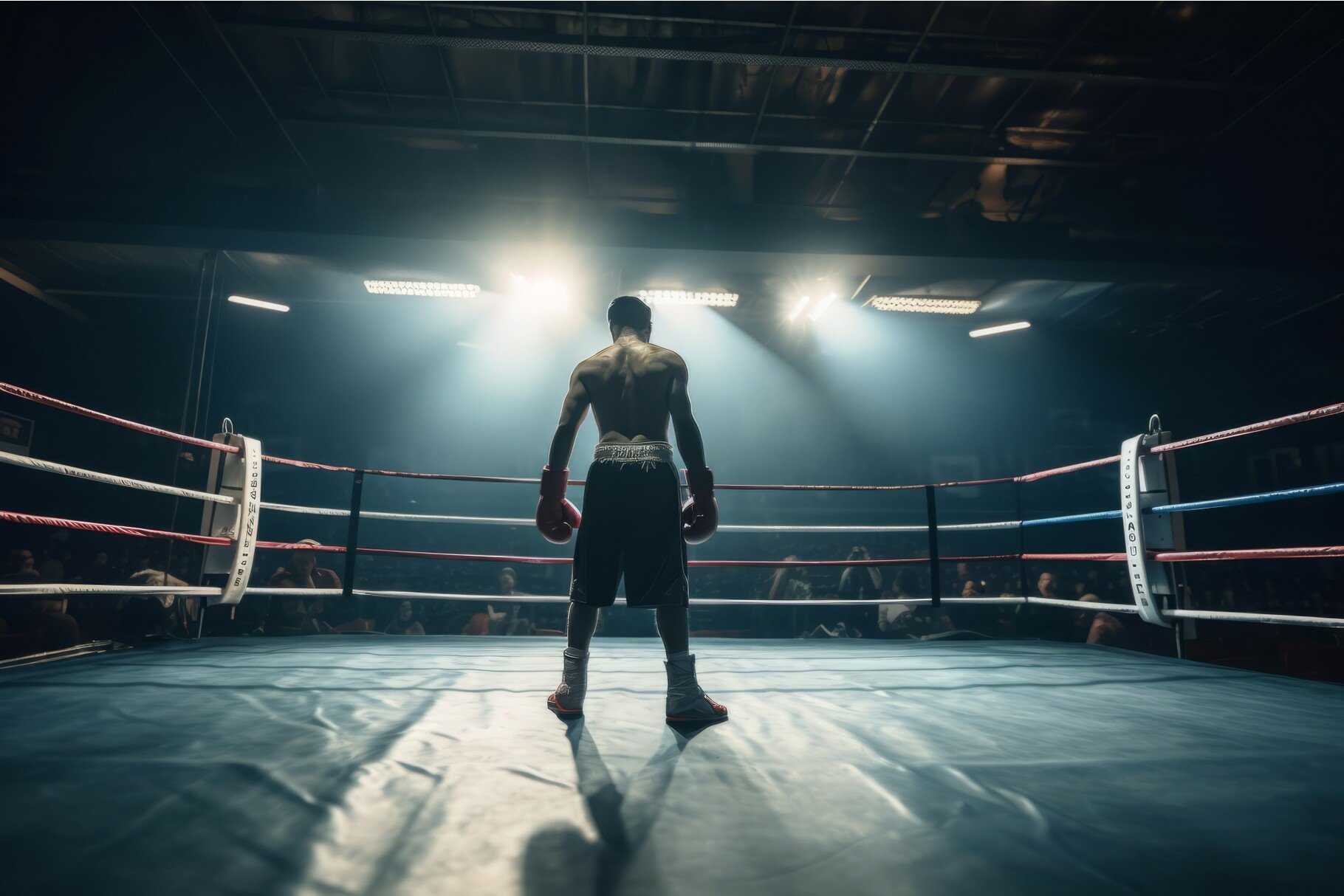 Empty Boxing Ring in Modern Arena Championship Fight Venue Stadium Interior  65701864 Stock Photo at Vecteezy, image size:1820x1214