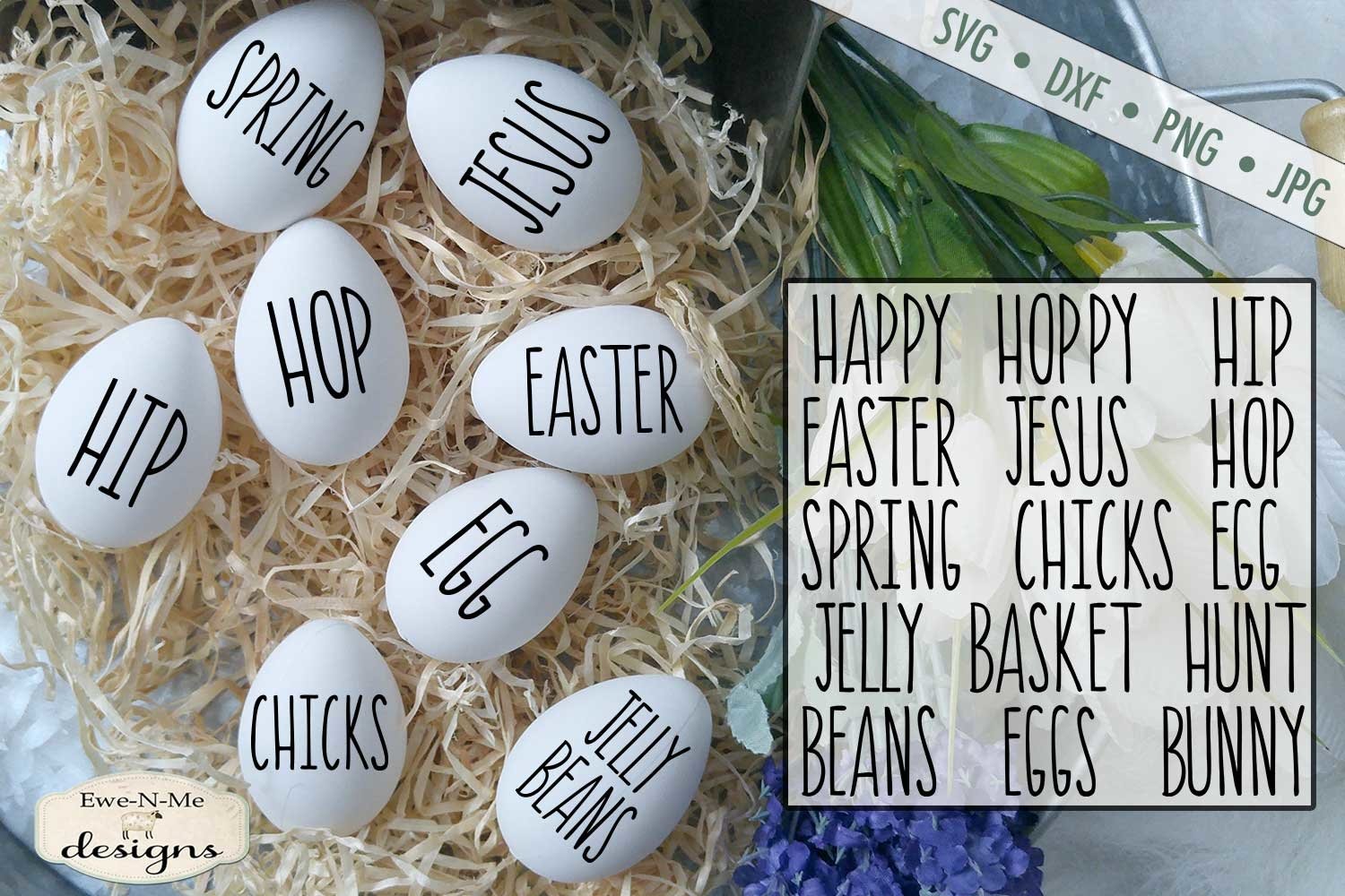 Thin Line Easter Word Bundle Rae Dunn Inspired SVG DXF (455951) | SVGs |  Design Bundles