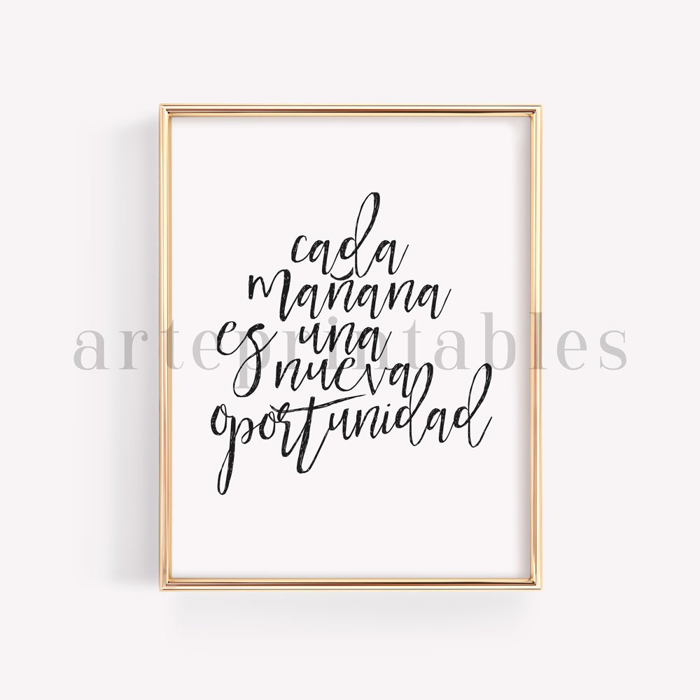 Spanish Quotes Handlettered Style Wall Art (1124752) Signs Design