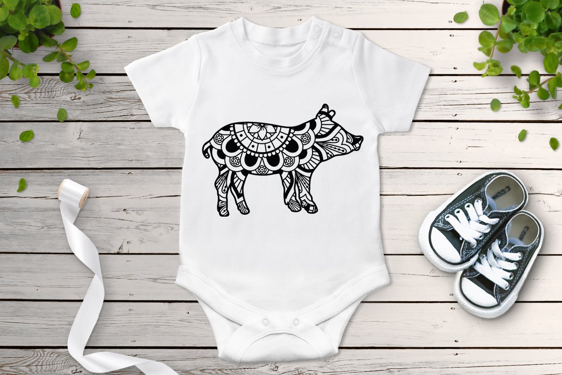 Download Pig Mandala SVG, Piglet Mandala, Pig Clipart, Farm Animal ...