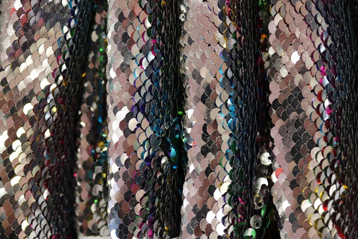 Colorful sequins textile background (1303253) | Textures | Design Bundles