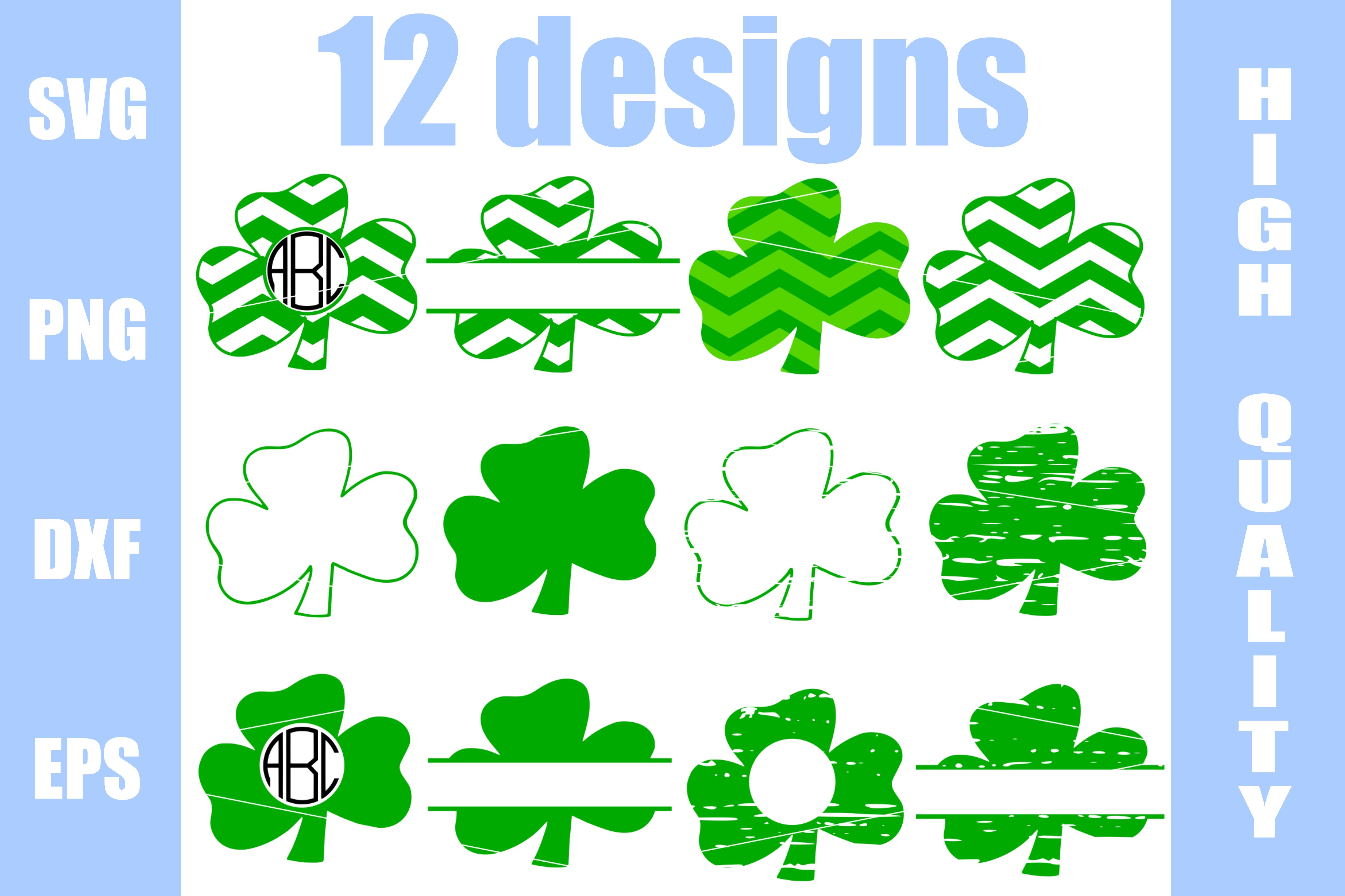 Shamrock Monogram Bundle Svg (60828) | SVGs | Design Bundles