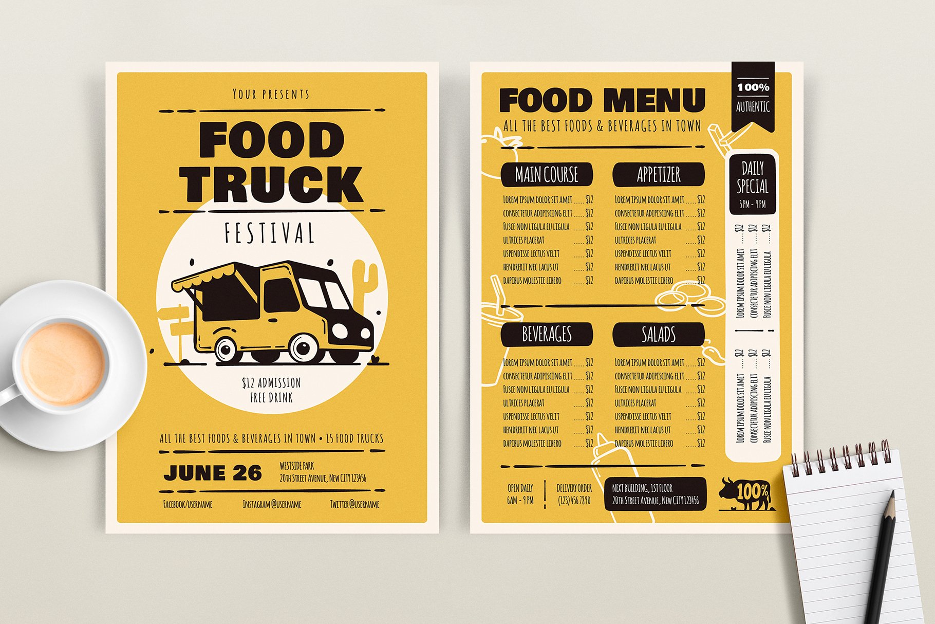 food-truck-festival-menu-template