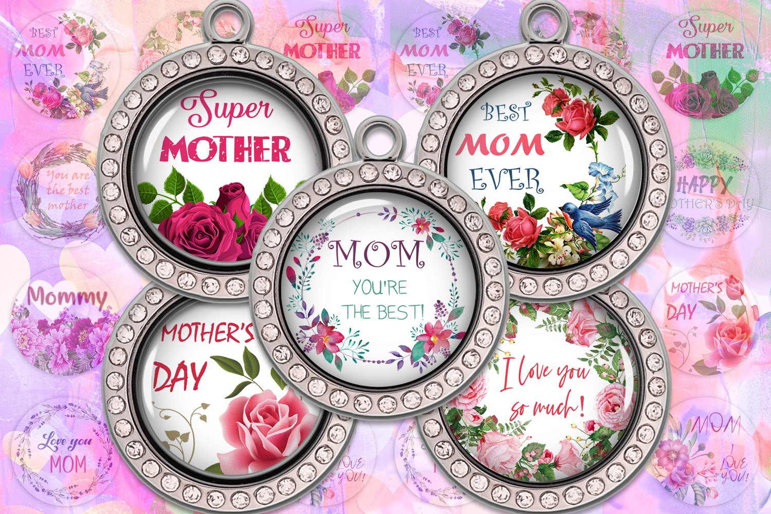 Mothers Day,Happy Mother's Day,Digital Collage Sheet,Prints (250813