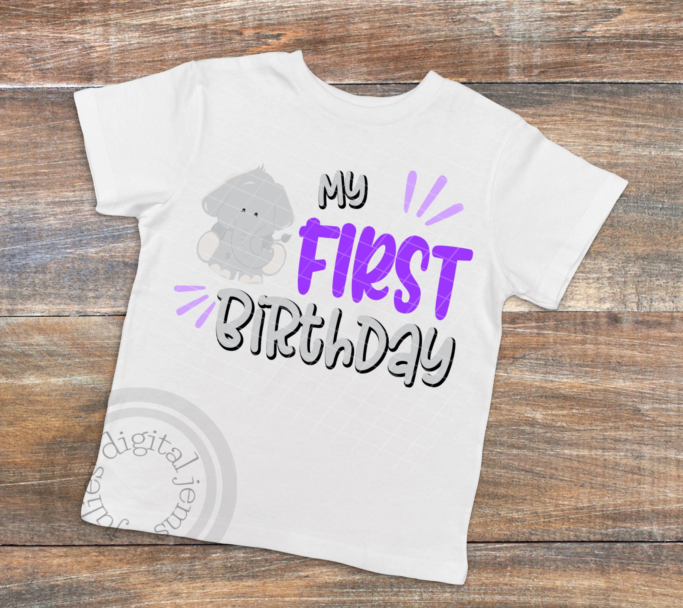 1st Birthday SVG, Elephant birthday shirt (104346) SVGs Design Bundles