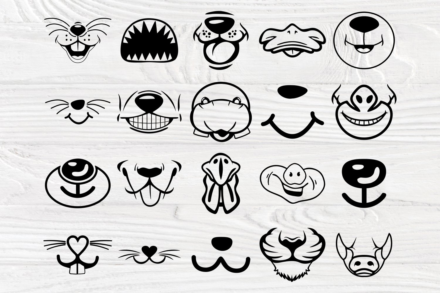 Download Kids Face Masks Svg Bundle Funny Animal Face Mask Svg 880040 Cut Files Design Bundles