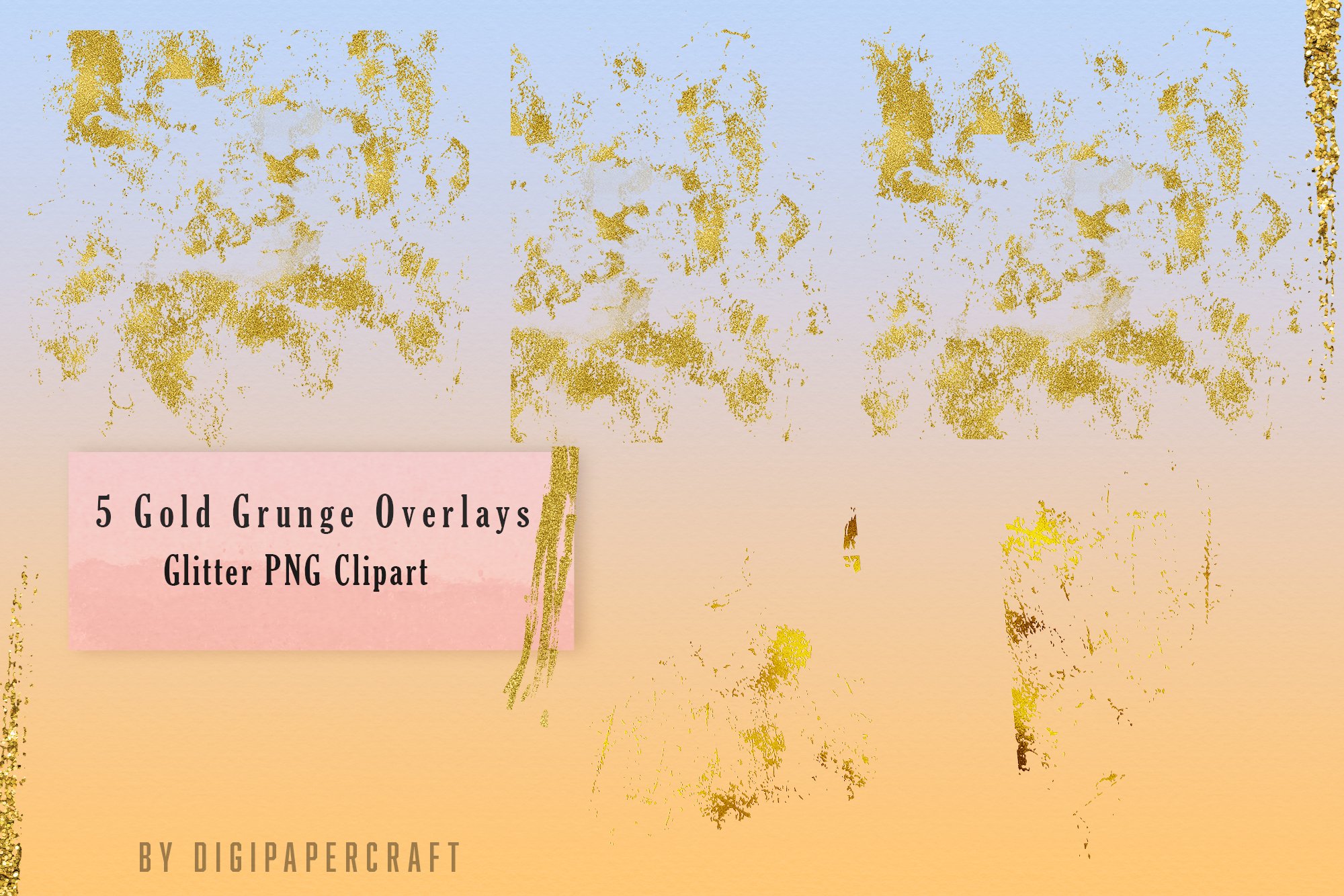 Gold Ripped Paper Collage, Torn paper clipart, Gold frames (1149452 ...
