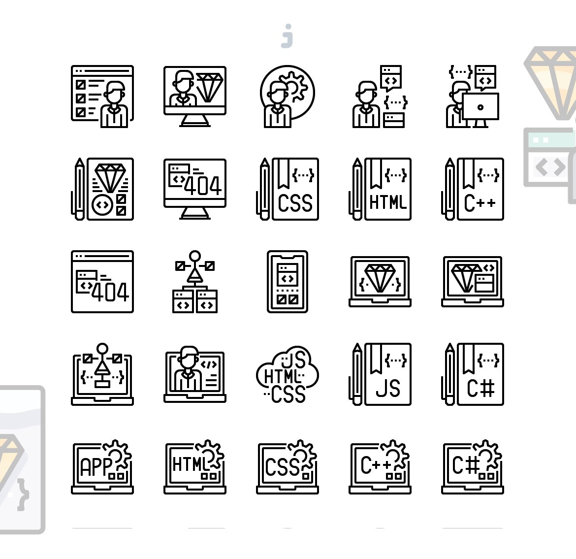 100 Web Design & Development icon (216290) | Icons | Design Bundles