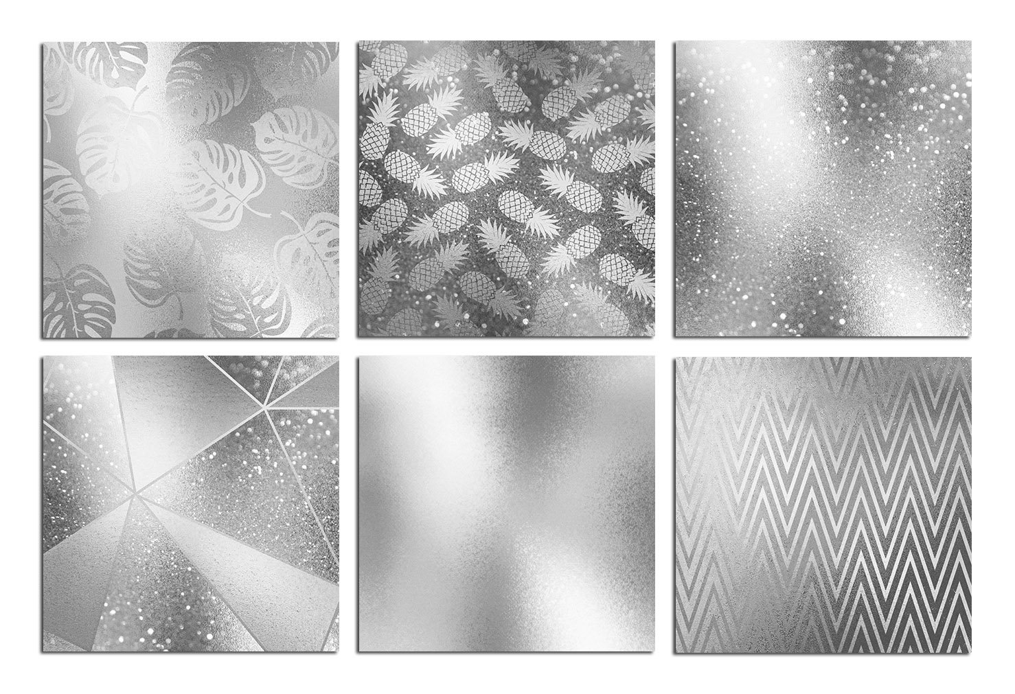 Silver and Metallic Digital Paper Textures