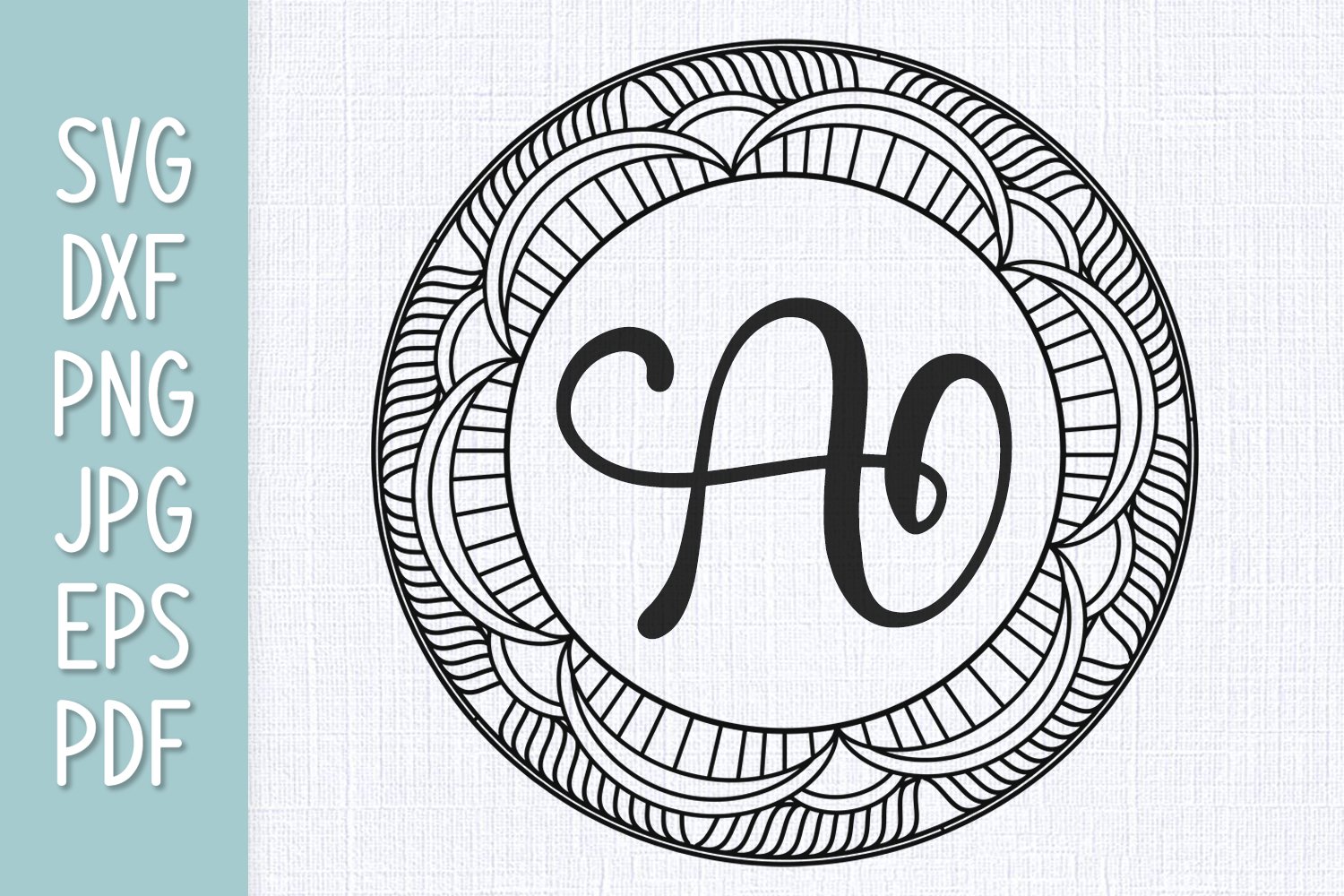 Mandala Monogram SVG