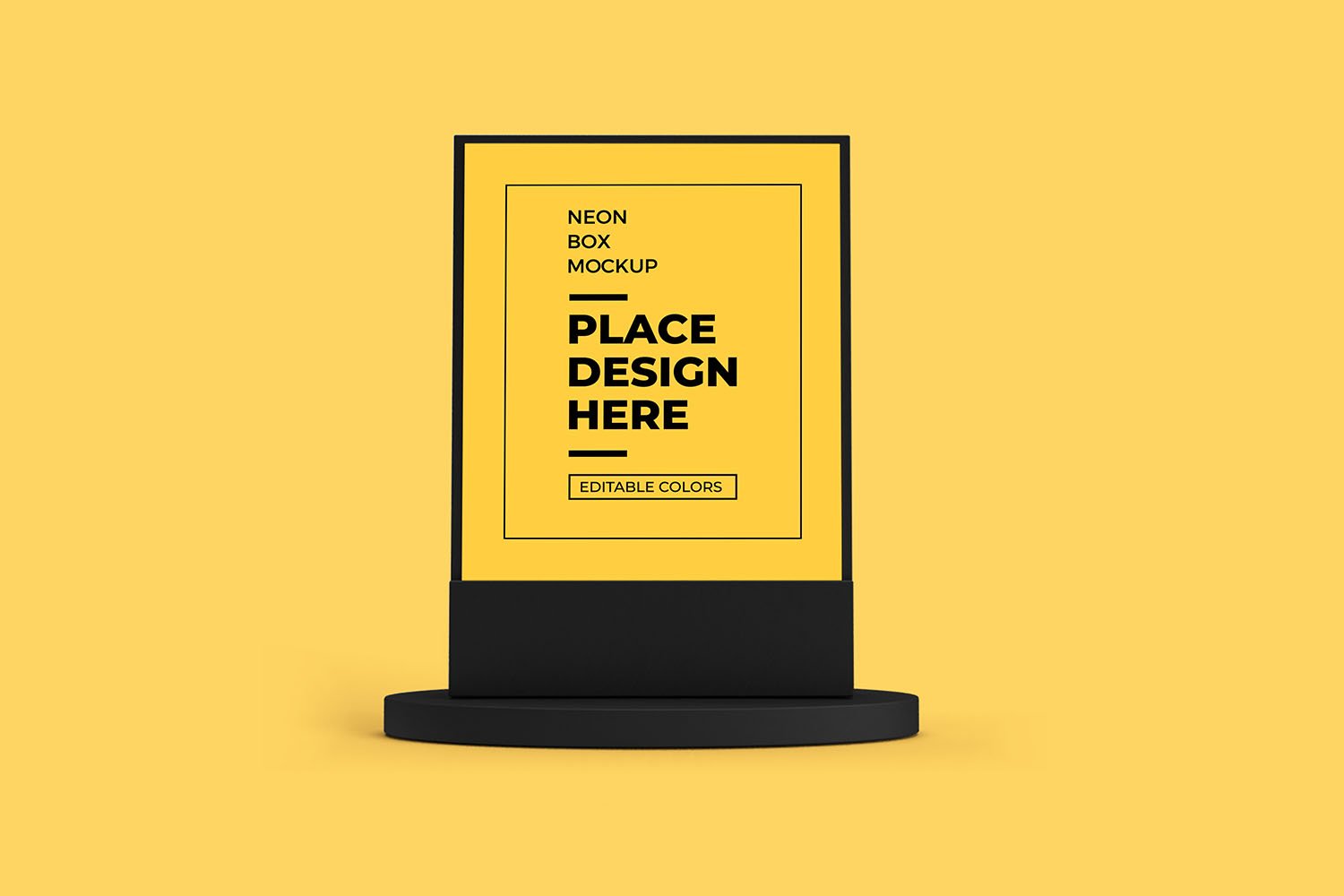 Neon Box Display 3D Mockup Template Photoshop (1193475) | Signage | Design  Bundles