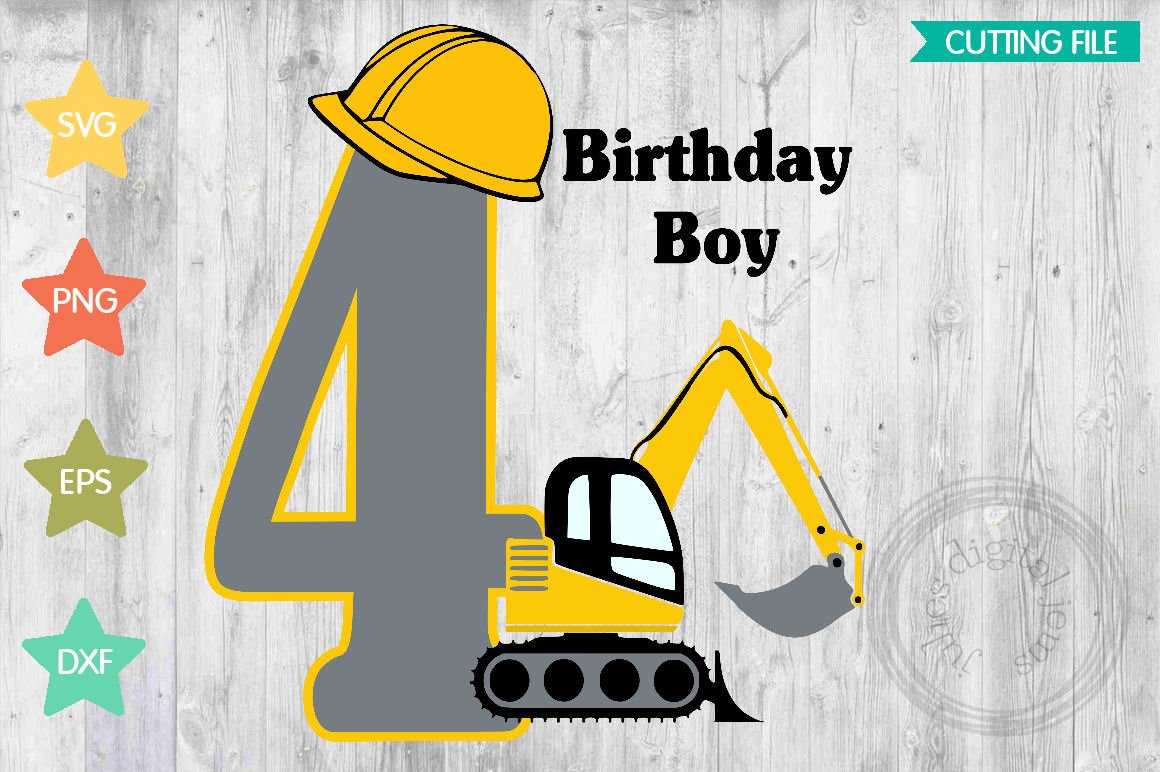 洋書 TONI & GUY PRESENTS CONSTRUCTION I'm 4 and Digging It Svg, Construction Svg, Boys Birthday