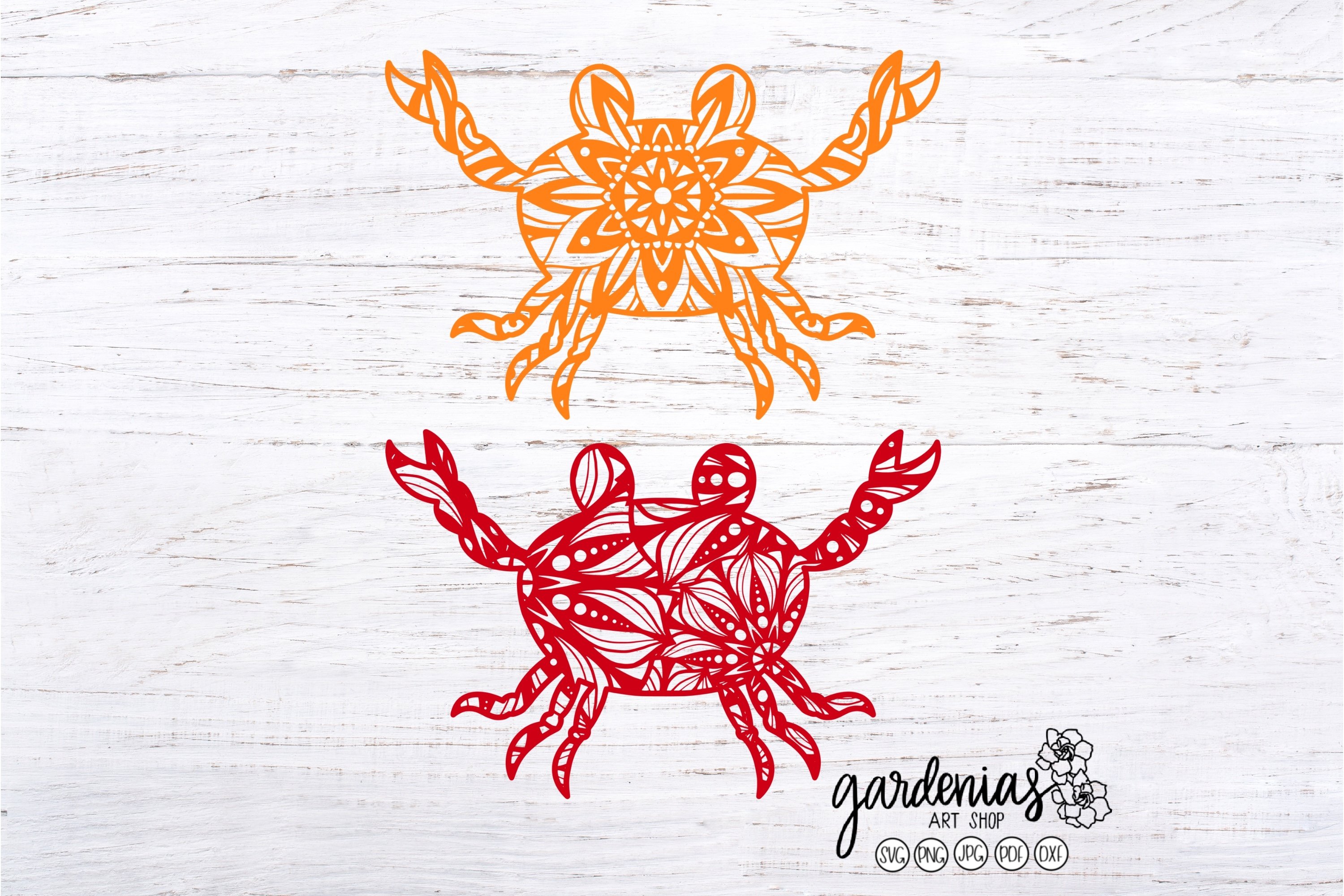 Crab Mandala SVG | Animal Mandalas | Beach Vacation Clip Art (849916