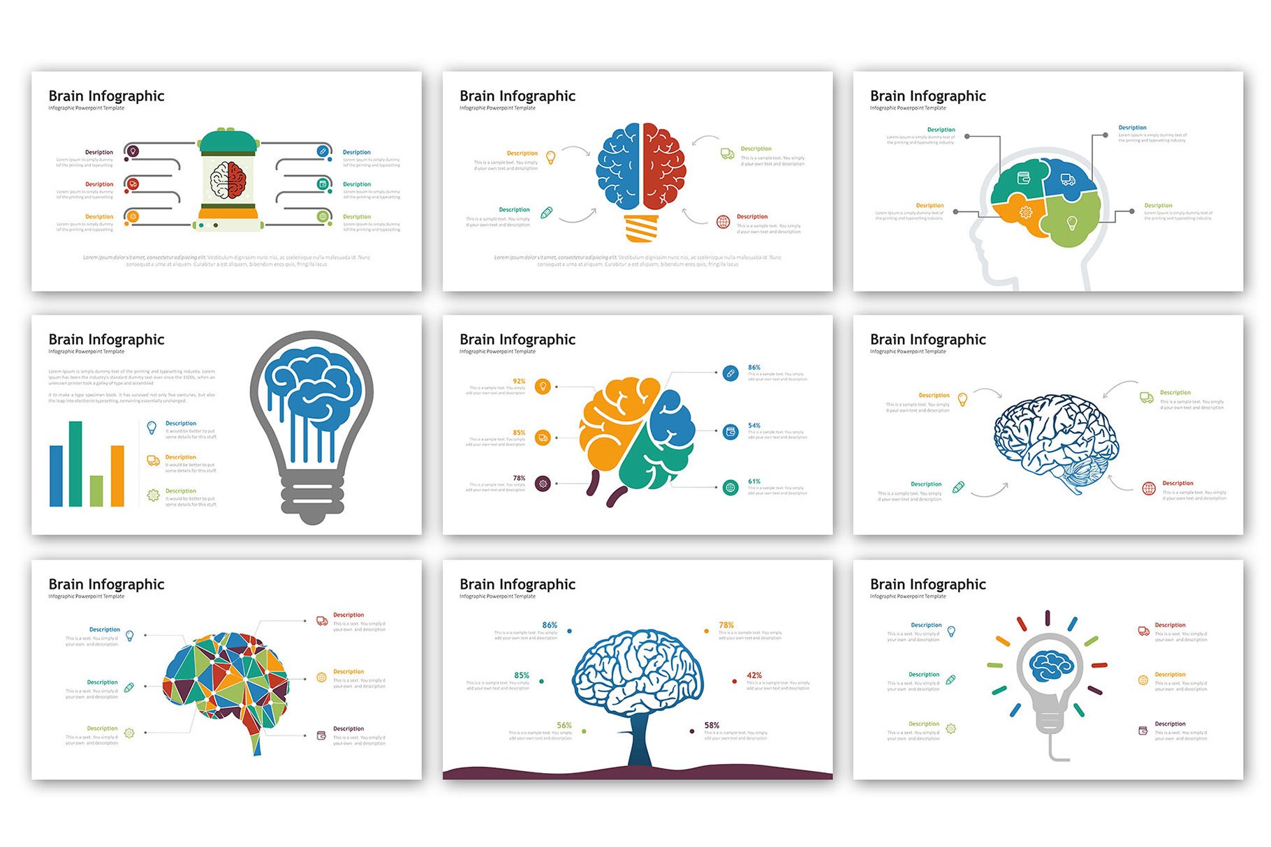 Brain Presentation Infographic Template (151686) Presentation