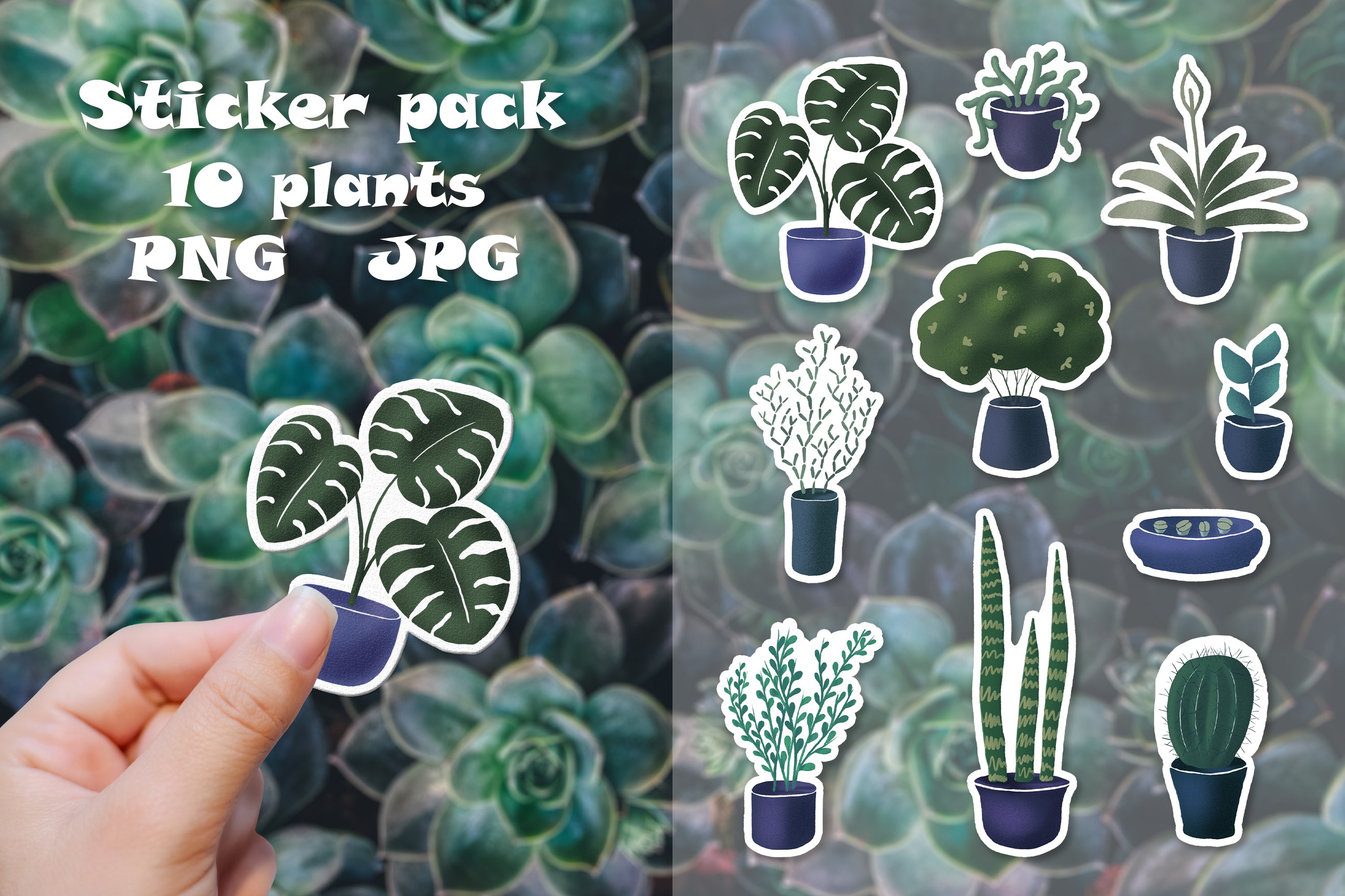 plant stickers planner aesthetic sticker bundle print cut 1294810 stickers design bundles