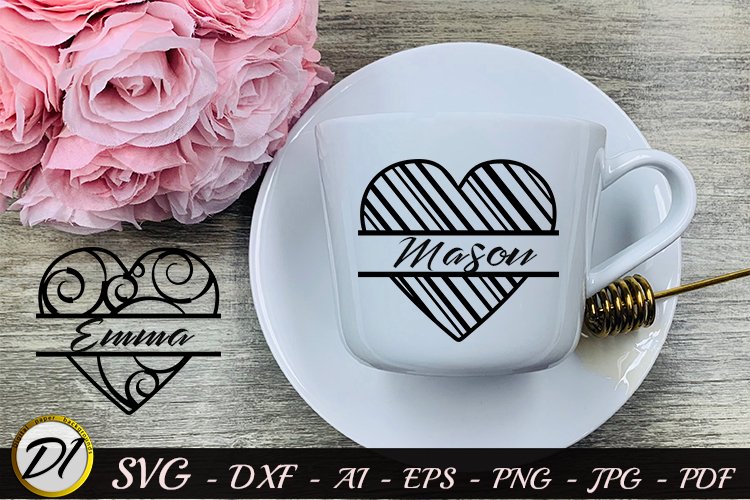Download Monogram Svg Valentines Monogram Svg Heart Monogram Svg 1120132 Cut Files Design Bundles