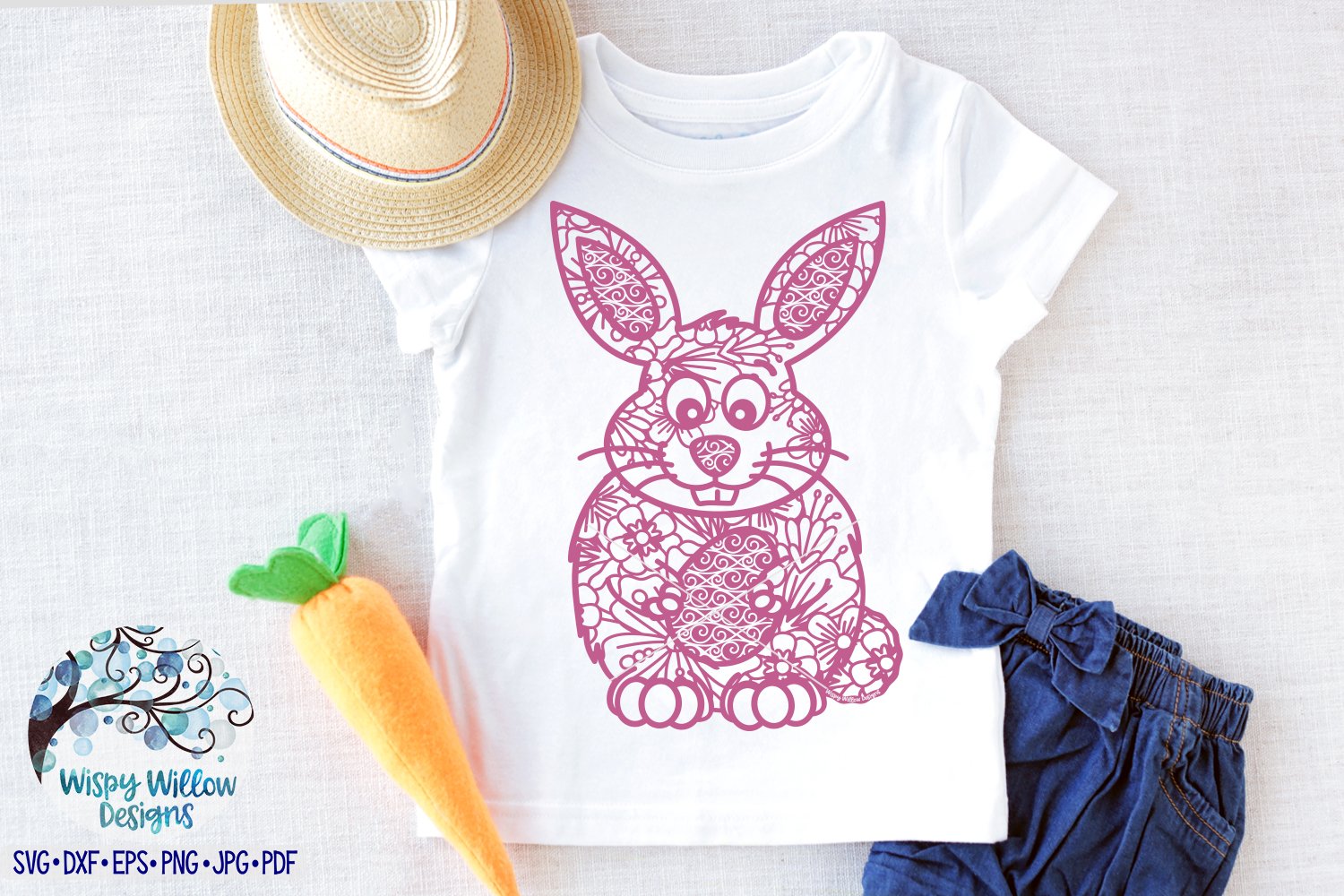 Easter Bunny Zentangle SVG | Easter Rabbit Mandala SVG (436082) | SVGs
