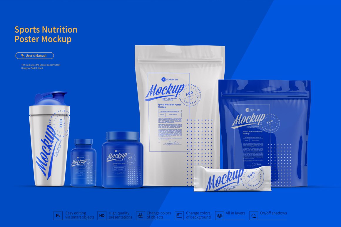 Download Sports Nutrition Poster Mock-Up (93387) | Mockups | Design ...