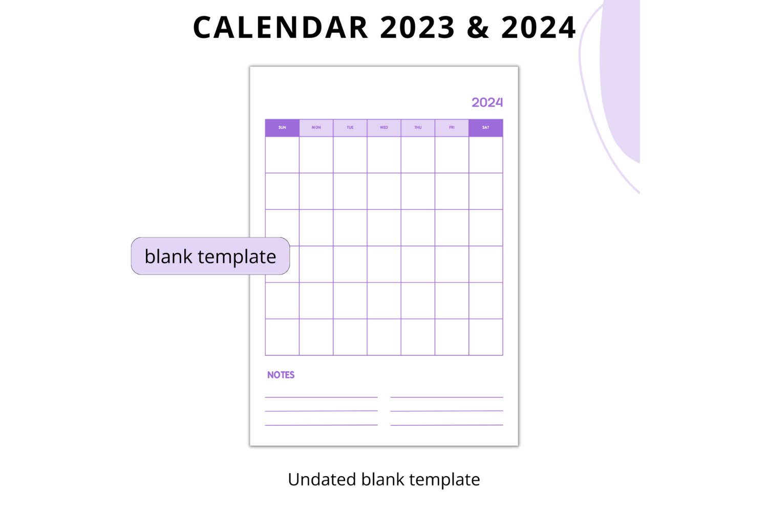 Monthly Printable Calendar Planner 2024, 2023 (2763095)