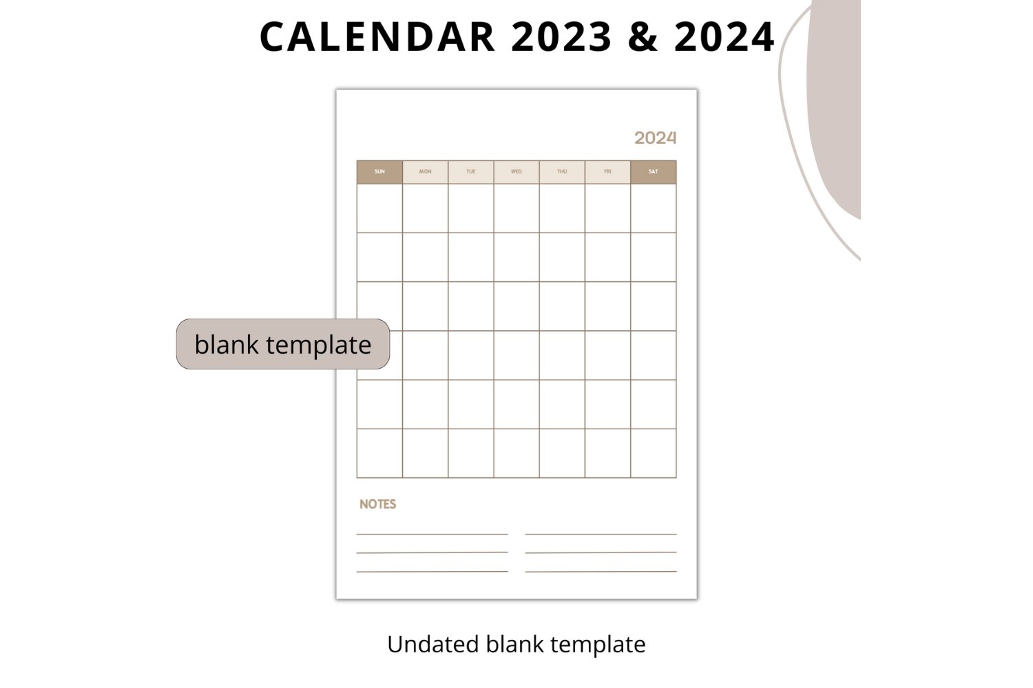 Monthly Printable Calendar Planner 2024, 2023 (2763059)