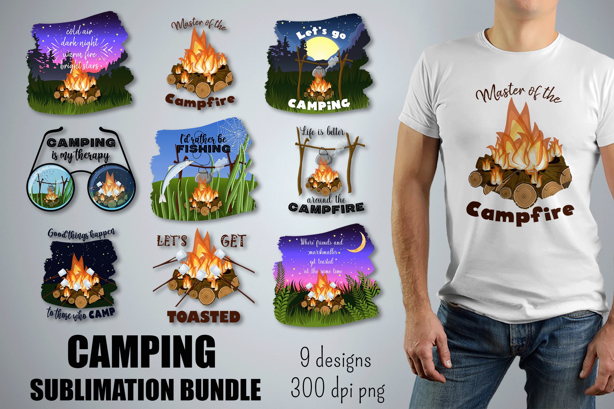 9 Camping sublimation designs with quotes and campfire 9-camping-sublimation-designs-with-quotes-and-campfire