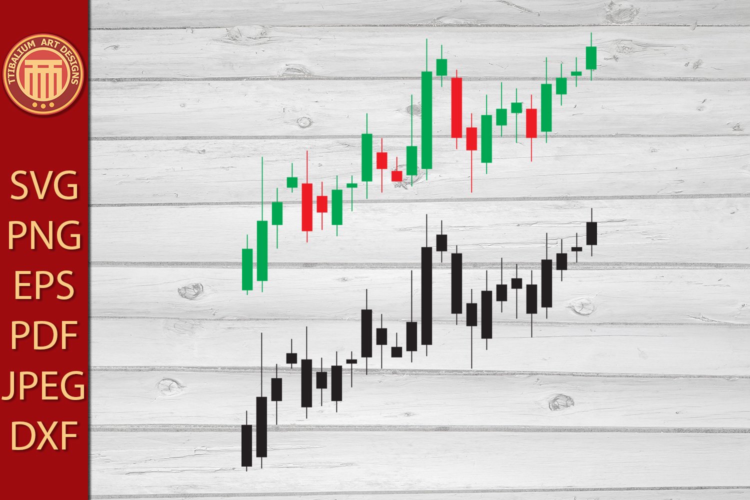 Candlestick Chart Graph Eps, Jpg, Dxf, Svg, Pdf, Png Files, 42 OFF