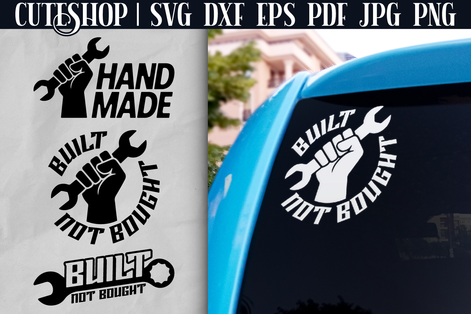 Personalized Kustom Kultrure Mr Horsepower Garage Built Not Bought Decal 2 Pcs For Car Door Sticker