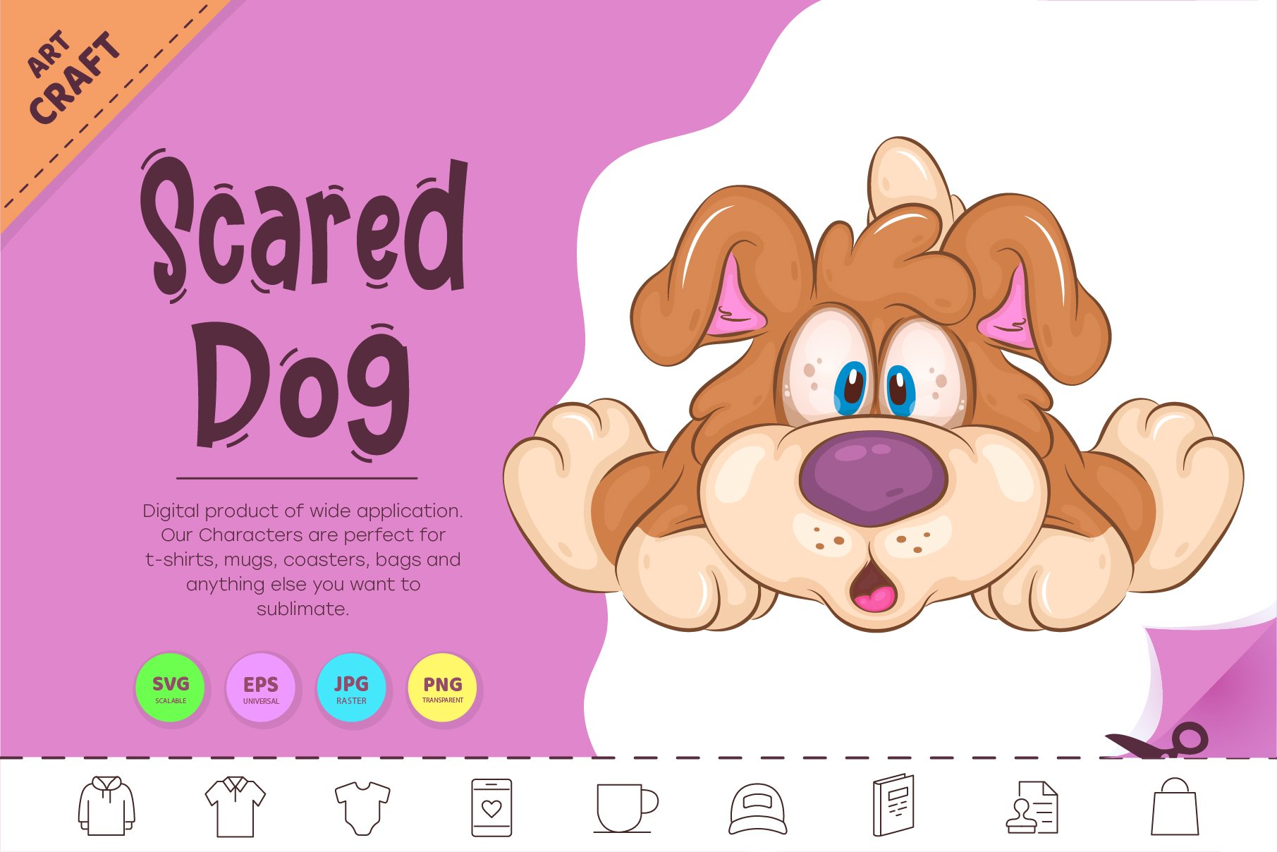 Frightened Dog Clipart